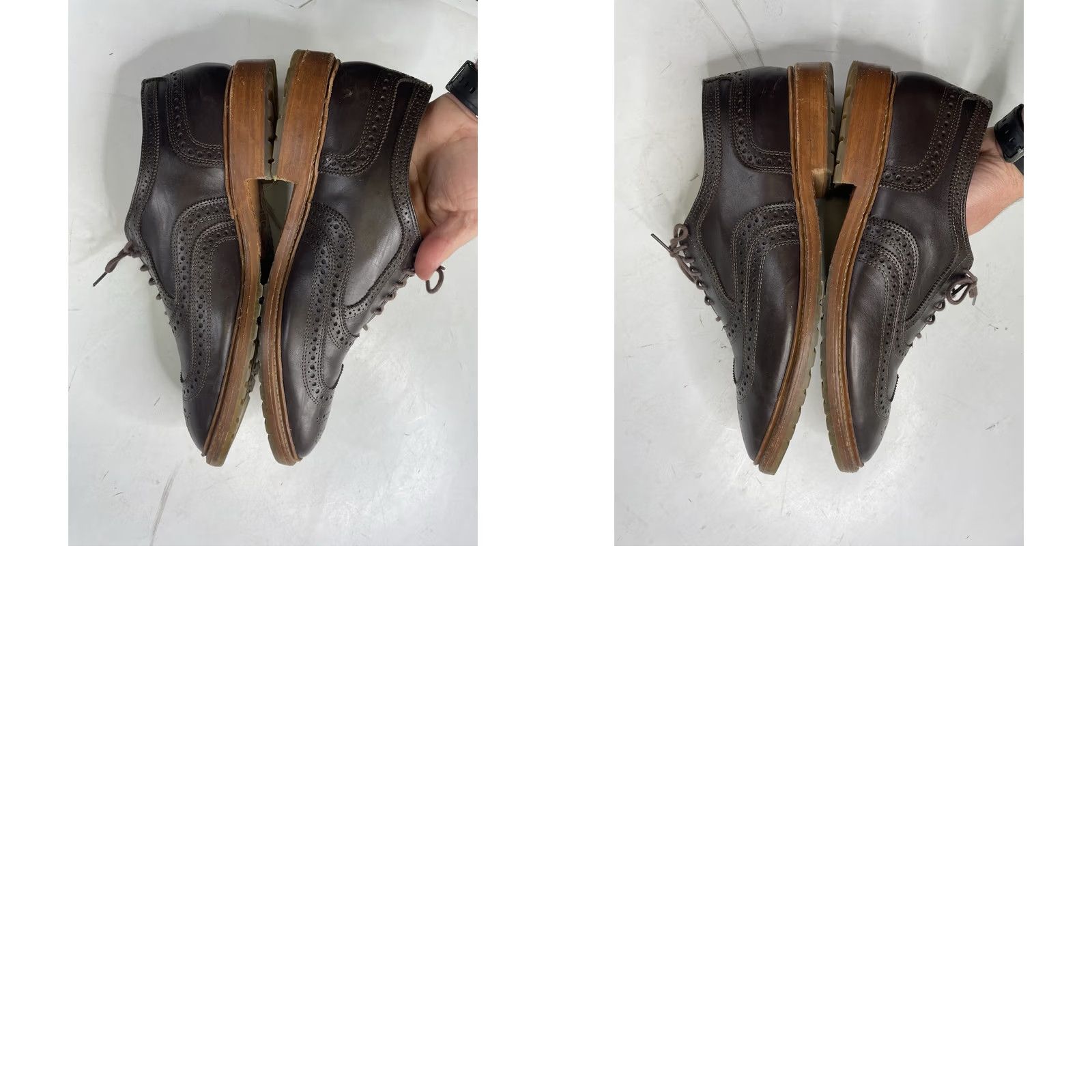 Allen Edmonds Allen Edmonds McTavish Wingtip Oxford Brogue Mens 11.5 EEE Brown Leather Dress Shoes Size US 12 / EU 45 - 8 Thumbnail