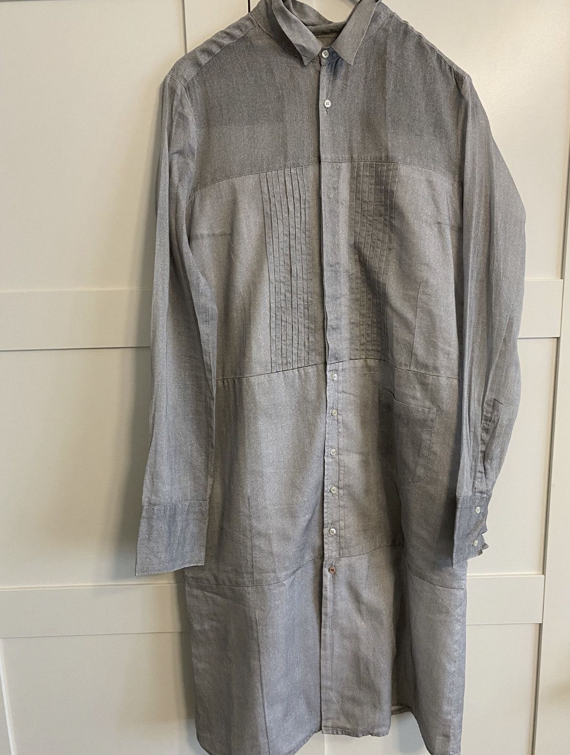 image of A F Vandevorst A.f. Vandevorst Long Shirt in Grey, Women's (Size Small)