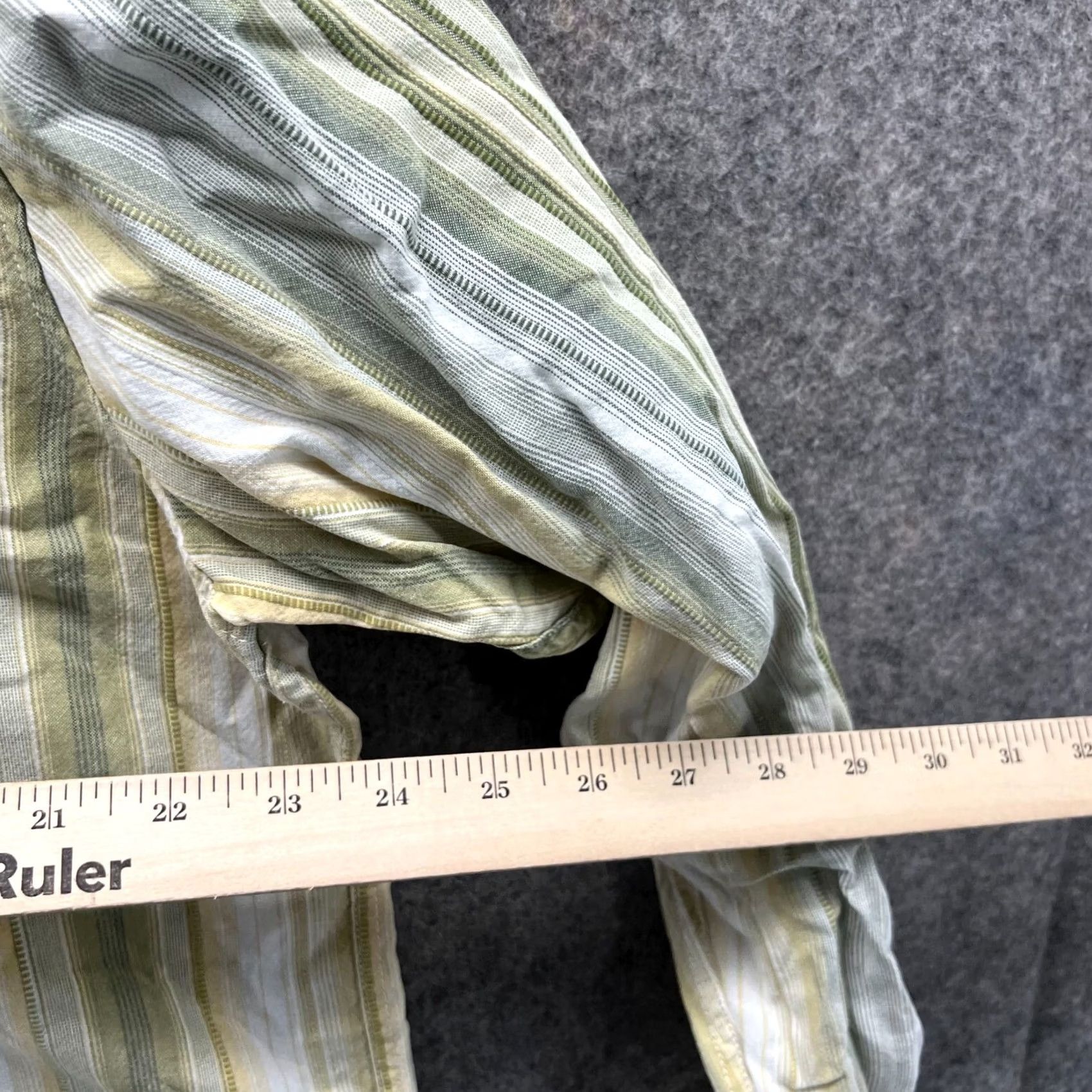 Tommy Bahama VINTAGE Tommy Bahama Shirt Mens L Green Yellow Striped Button-Down Tencel Size US L / EU 52-54 / 3 - 5 Thumbnail