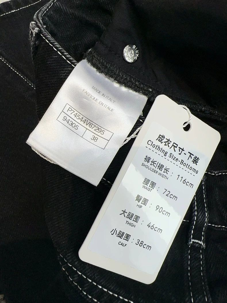Chanel Chanel 23b black outer seam white edge cartoon jeans Size 25" / US 0 / IT 36 - 8 Thumbnail
