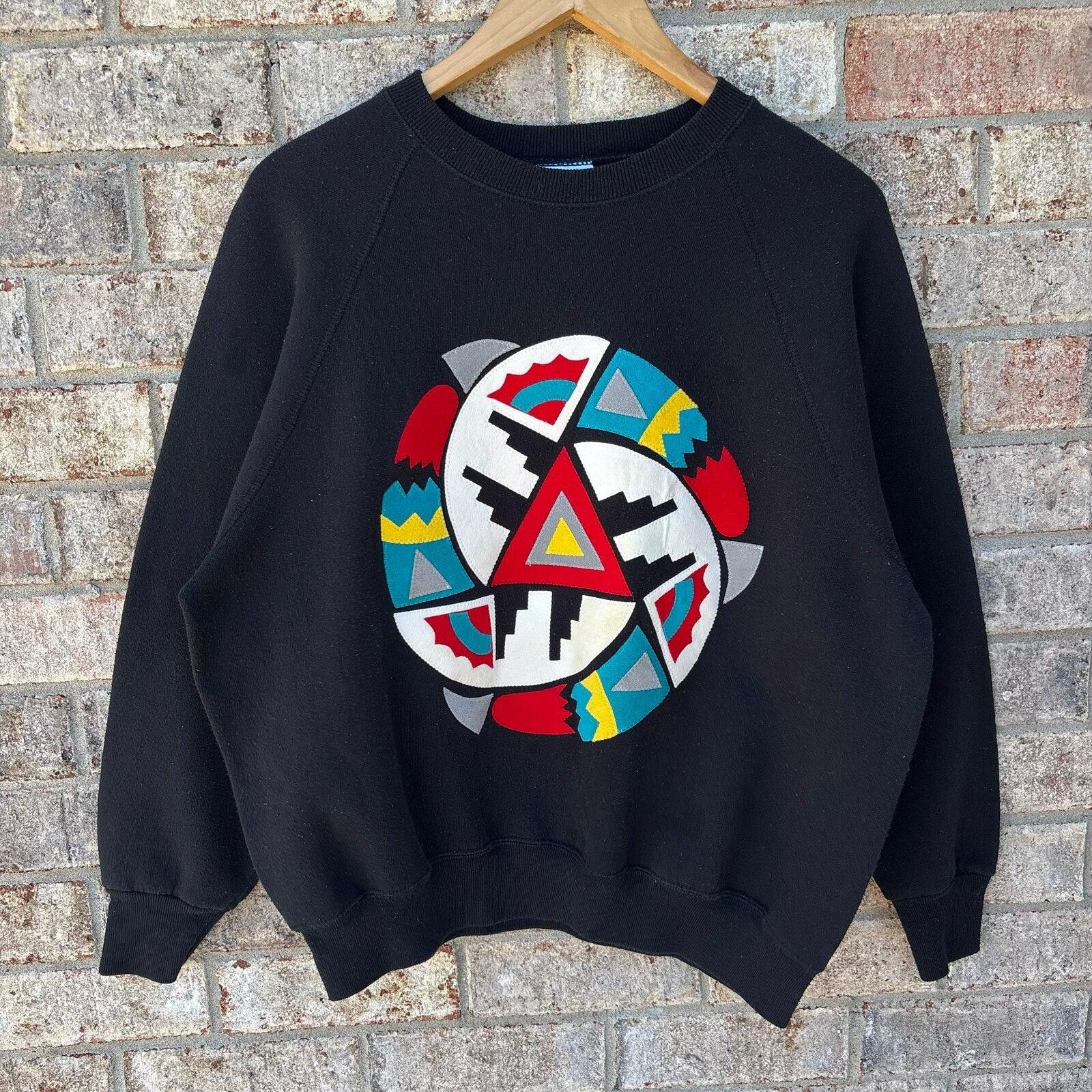 Lee Vintage 90s Aztec sweatshirt Size ONE SIZE - 1 Thumbnail