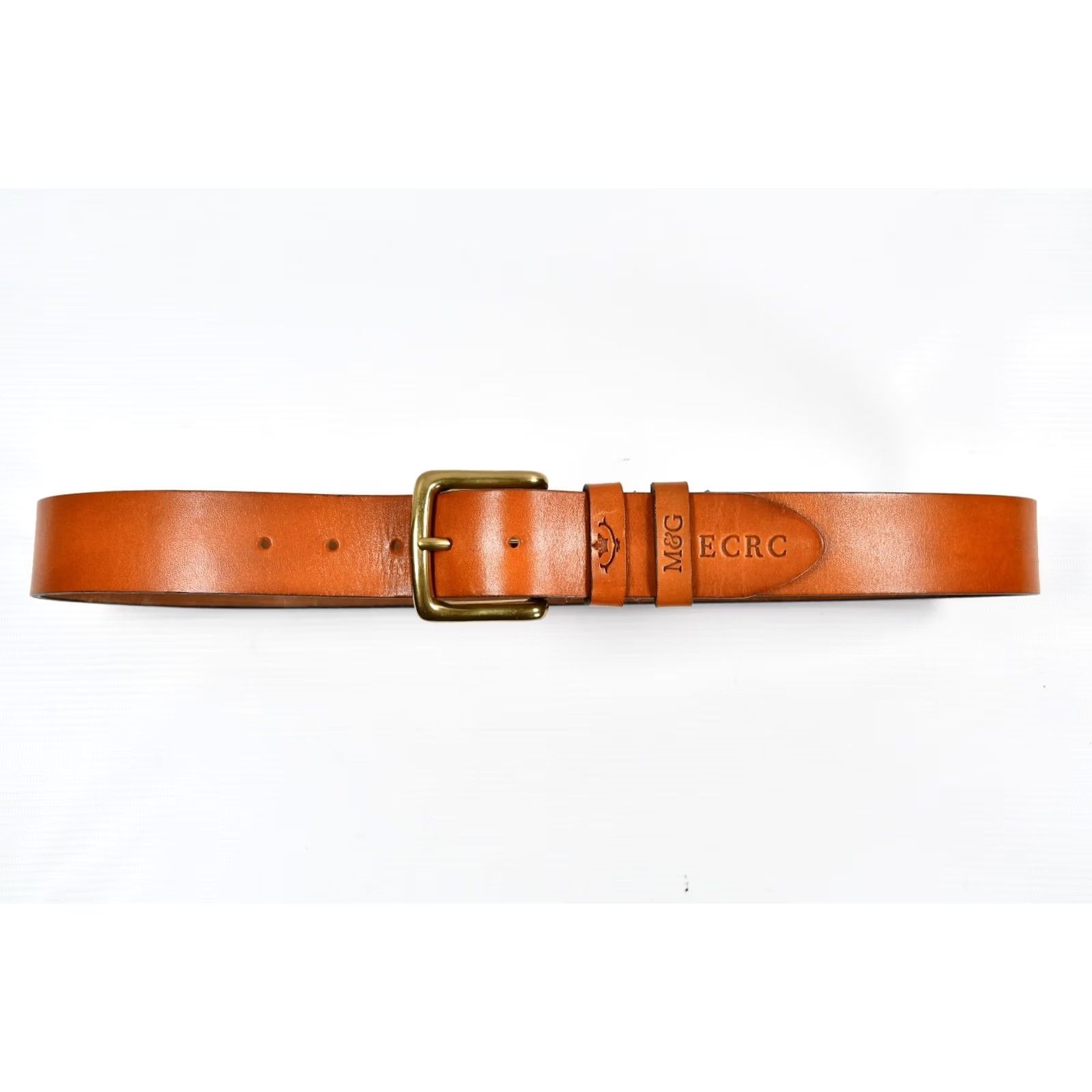 George Mackenzie & George Leather Belt Brown Men's 34/86 Dress Belt Buckle Regular Vintage: No Size 34 - 2 Thumbnail