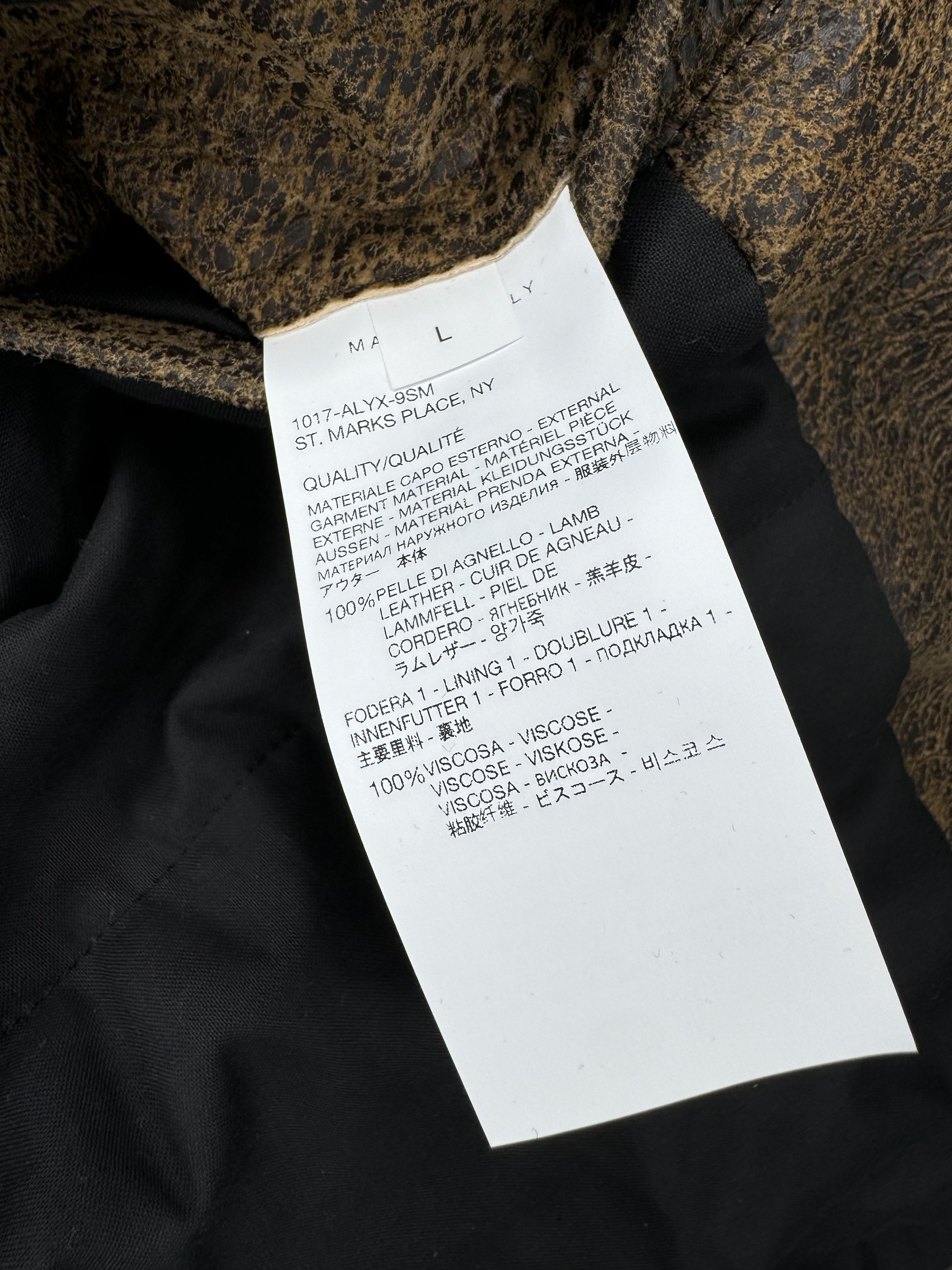 1017 ALYX 9SM Alyx Treated Tan Leather Cargo Vest Size US L / EU 52-54 / 3 - 8 Thumbnail