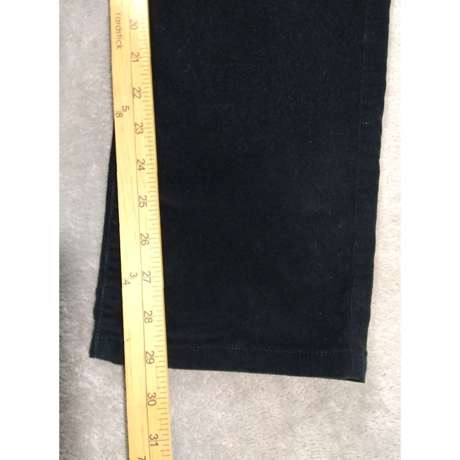 J. Jill J Jill Pants Womens 8 Black Corduroy Slim Straight Leg Mid Rise Stretch Size 30" / US 8 / IT 44 - 5 Thumbnail