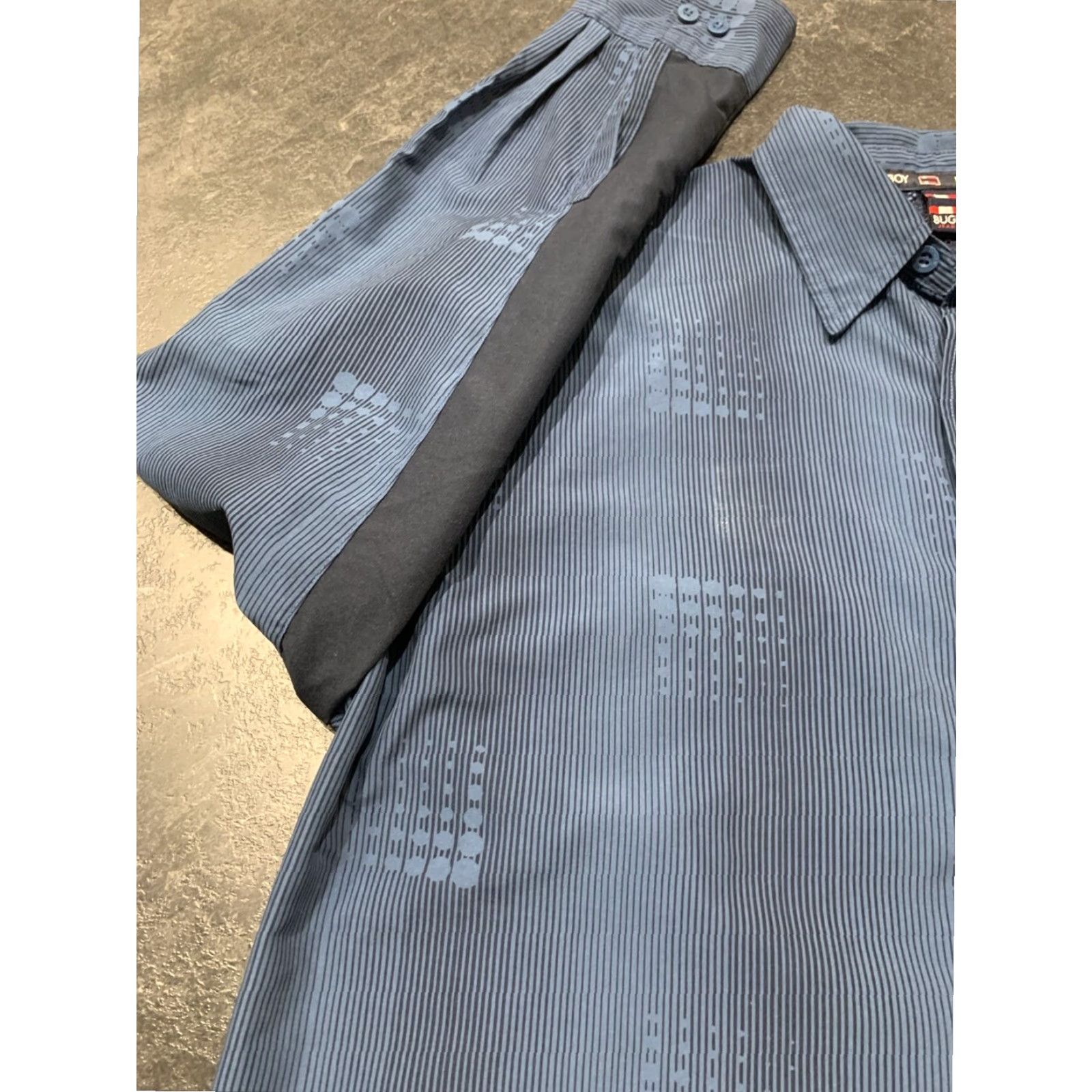 Bugle Boy VINTAGE Bugle Boy Button Up Shirt Mens Large Blue Long Sleeve Geometric Pattern 90s Size US L / EU 52-54 / 3 - 5 Thumbnail