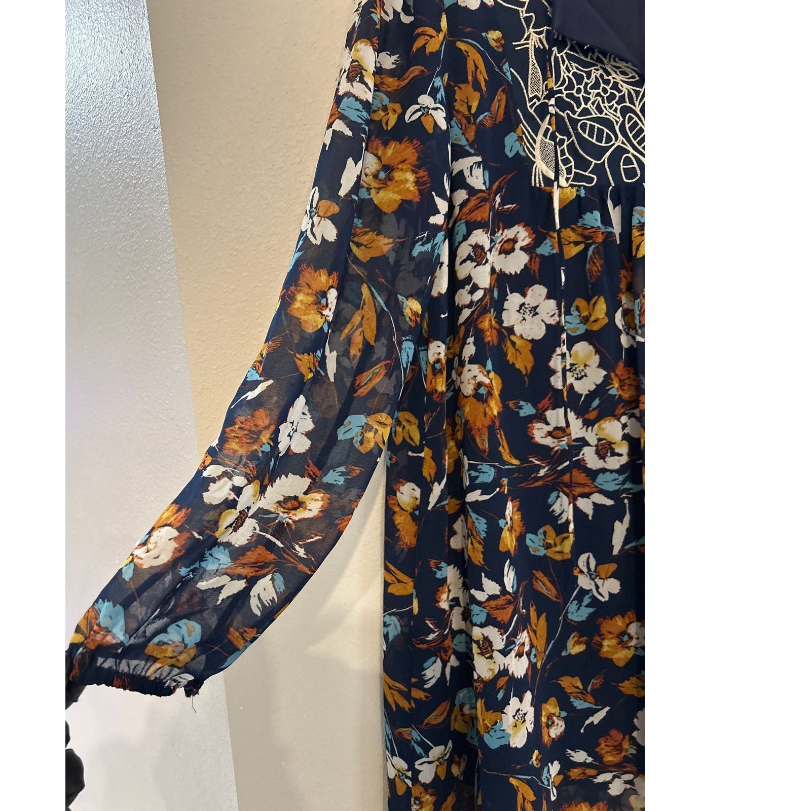 Other As U Wish Peasant Smock Babydoll Floral Embroidered Dress XL Size XL / US 12-14 / IT 48-50 - 4 Thumbnail