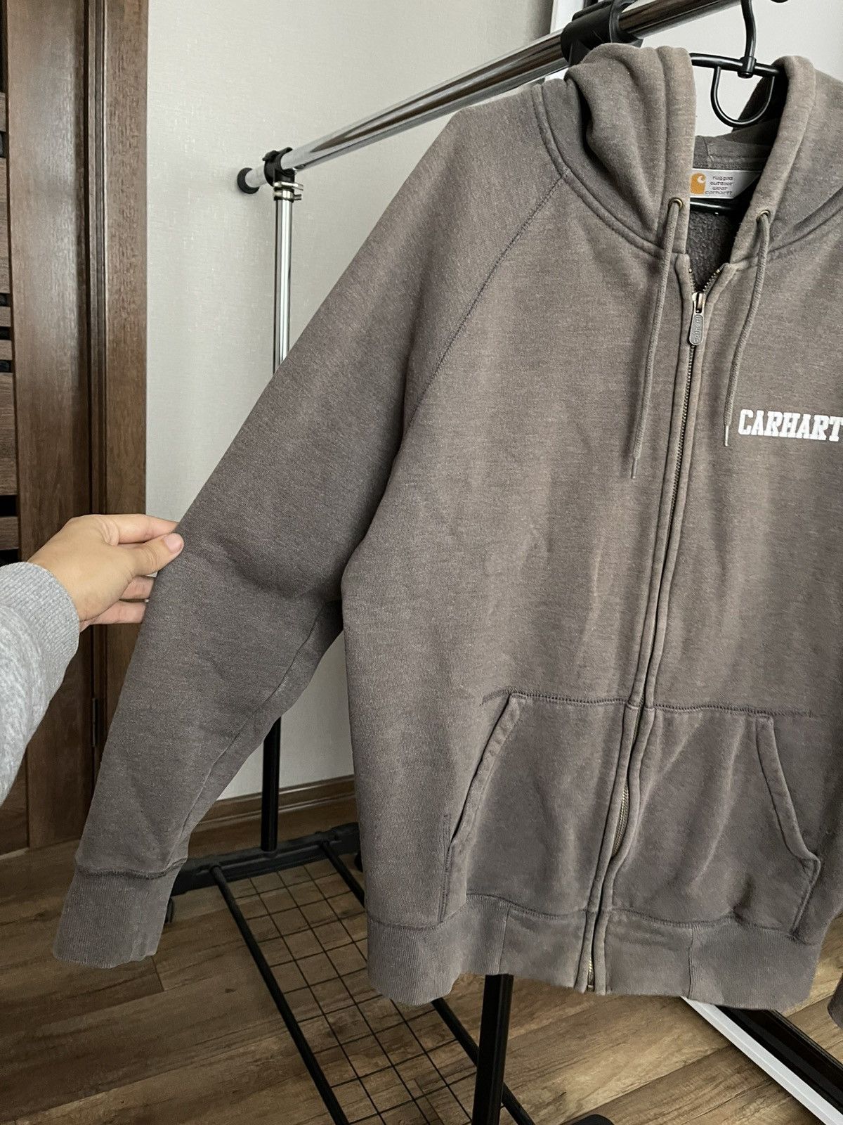 Carhartt Carhartt Faculty Hooded Zip Jacket Vintage Faded Size US L / EU 52-54 / 3 - 7 Thumbnail