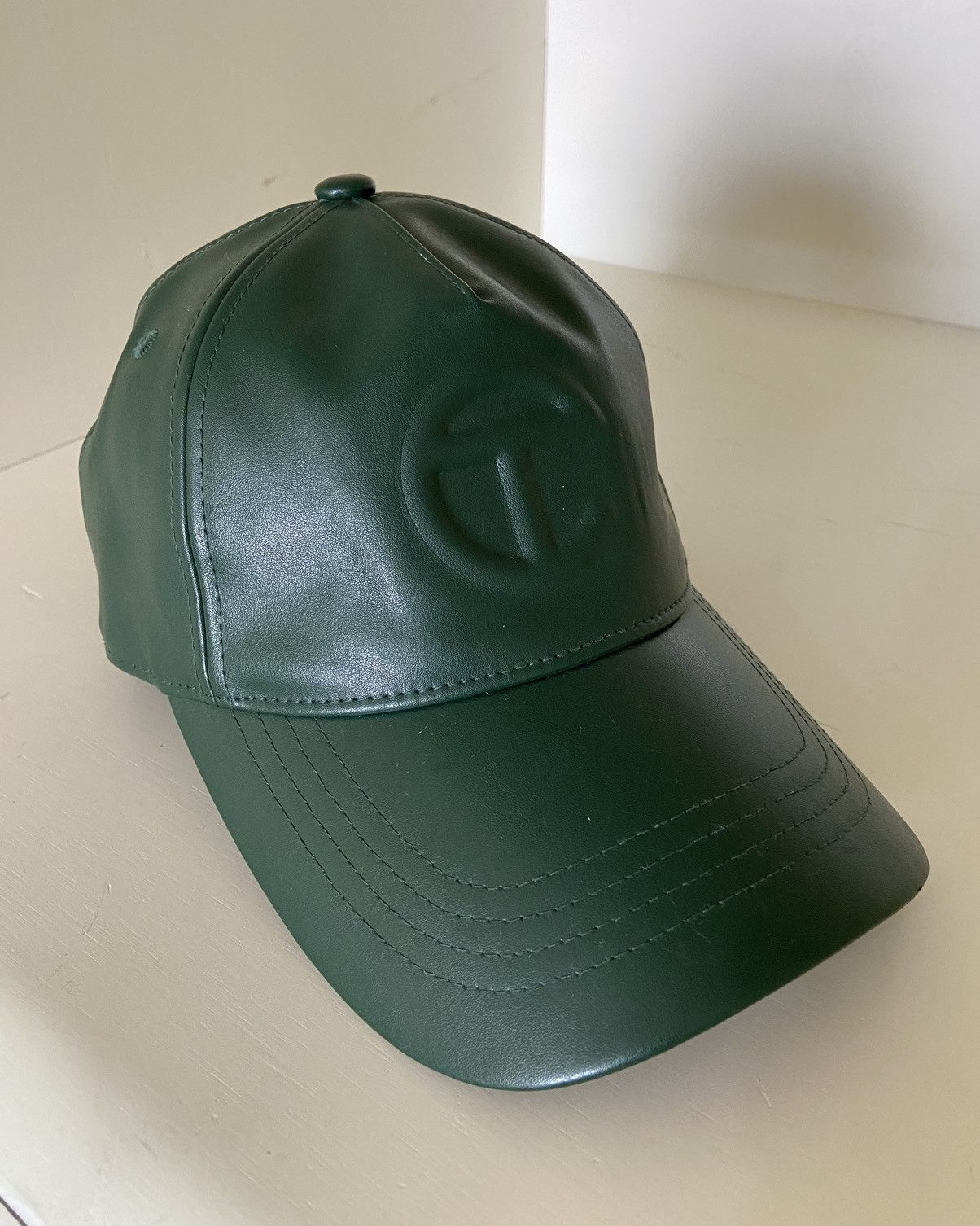 Telfar Telfar Embossed Logo Faux Leather Baseball Cap Size ONE SIZE - 1 Thumbnail