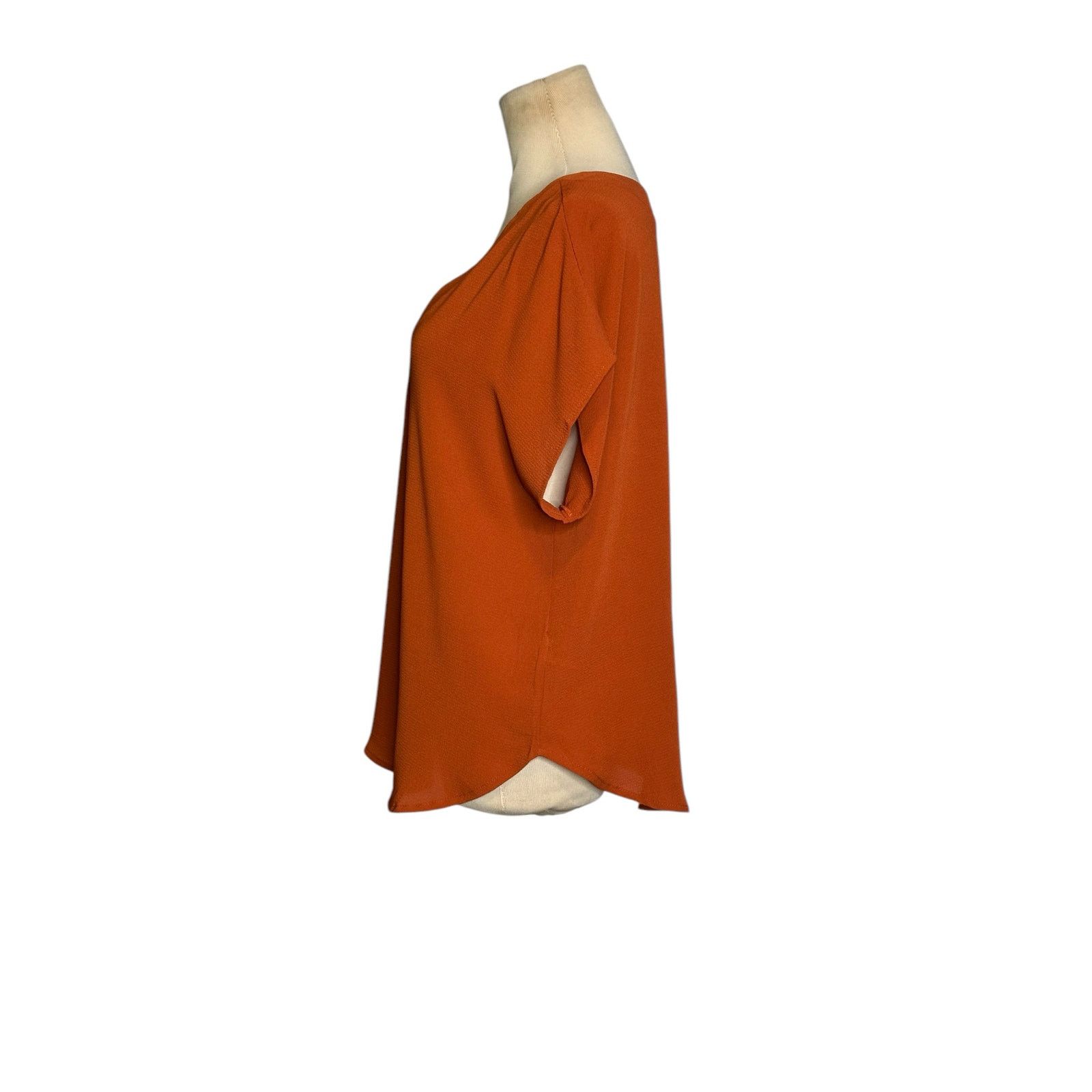 Forever 21 Forever 21 rust orange v neck short sleeves blouse size s Size S / US 4 / IT 40 - 9 Thumbnail