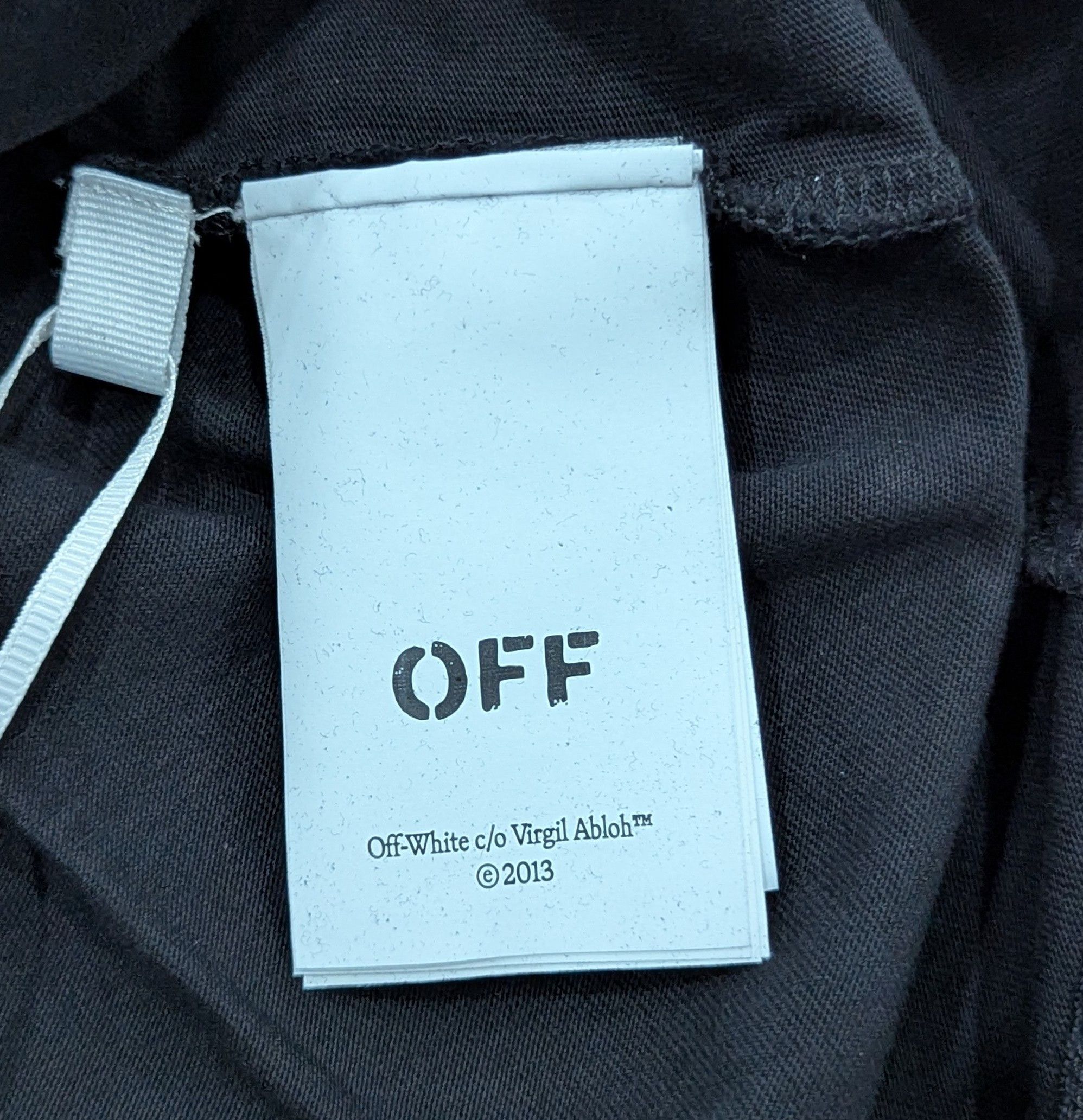 Off-White Off-White Slim Fit Cotton Crewneck T-Shirt Black/White M Size US M / EU 48-50 / 2 - 5 Thumbnail