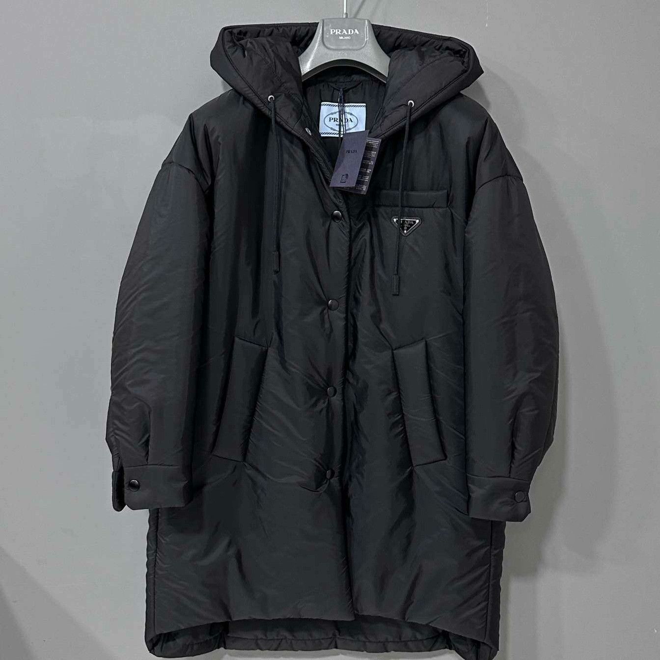 Prada Prada Nylon Long Black Down Jacket it_38 Women Size XS / US 0-2 / IT 36-38 - 1 Thumbnail