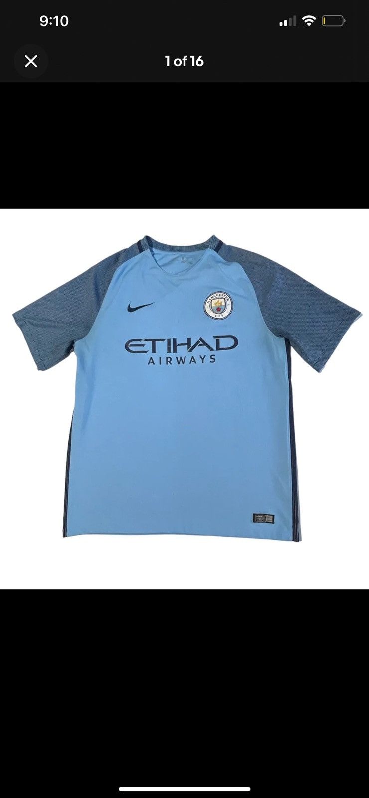 Nike Nike Manchester City Soccer Jersey Men’s Large Blue Shirt Size US L / EU 52-54 / 3 - 1 Thumbnail