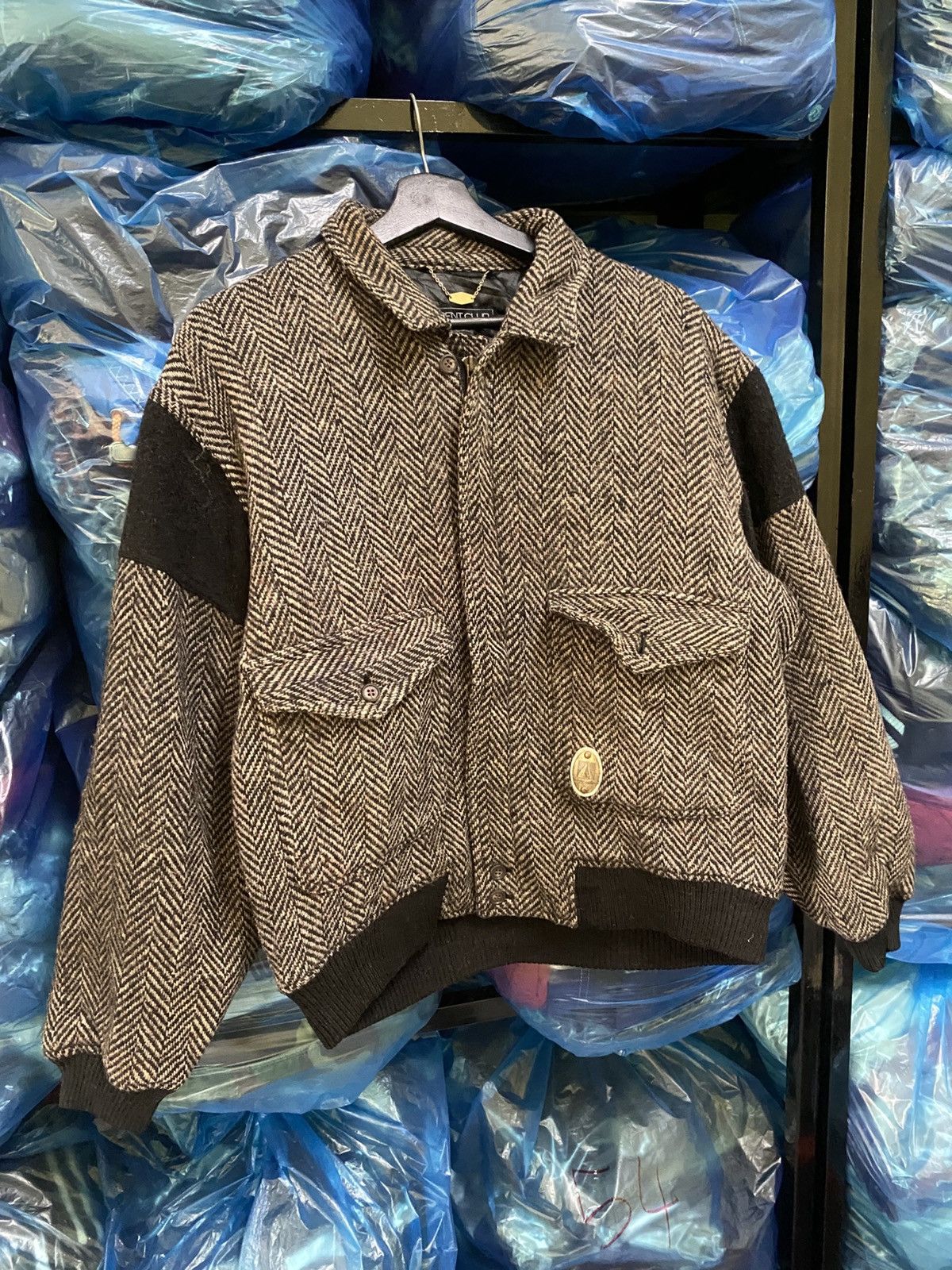 Vintage Gent Club Vintage Japanese Wool Blend Herringbone Jacket Size US M / EU 48-50 / 2 - 3 Thumbnail