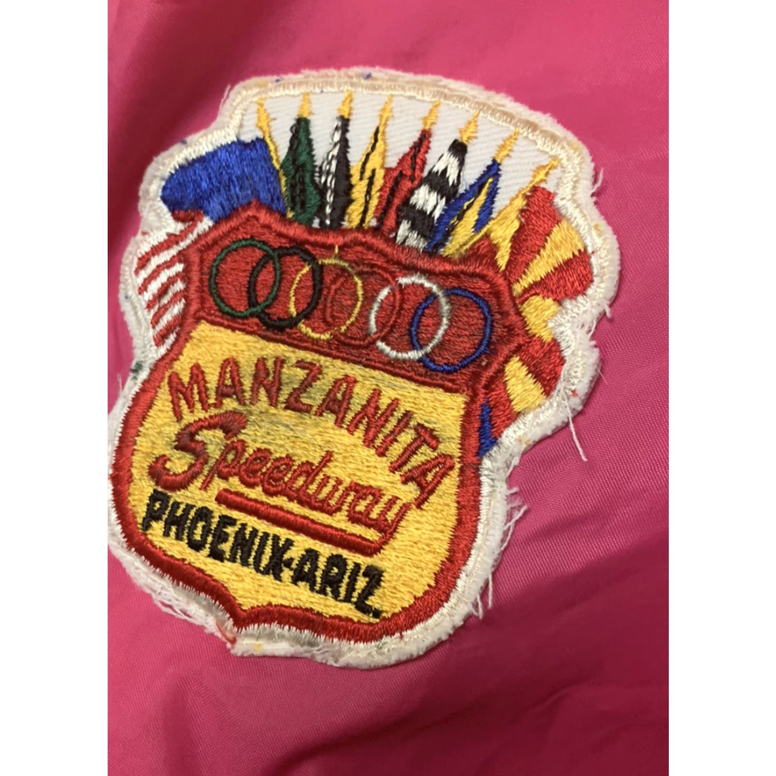 Vintage VINTAGE Kamped Firez 70s Pink Nylon Race Jacket Adult XL Size US XL / EU 56 / 4 - 2 Thumbnail