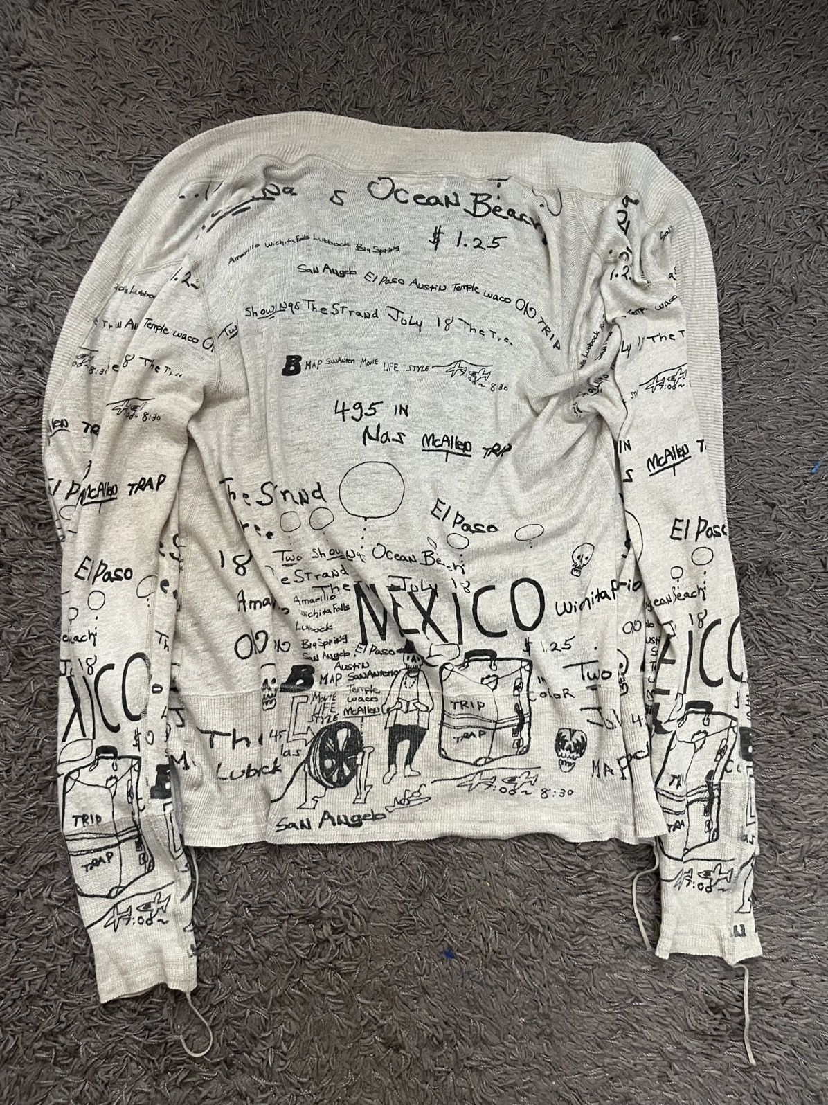 Remi Relief 2000s hand-written cardigans arts culture travel #I Size L / US 10 / IT 46 - 9 Thumbnail