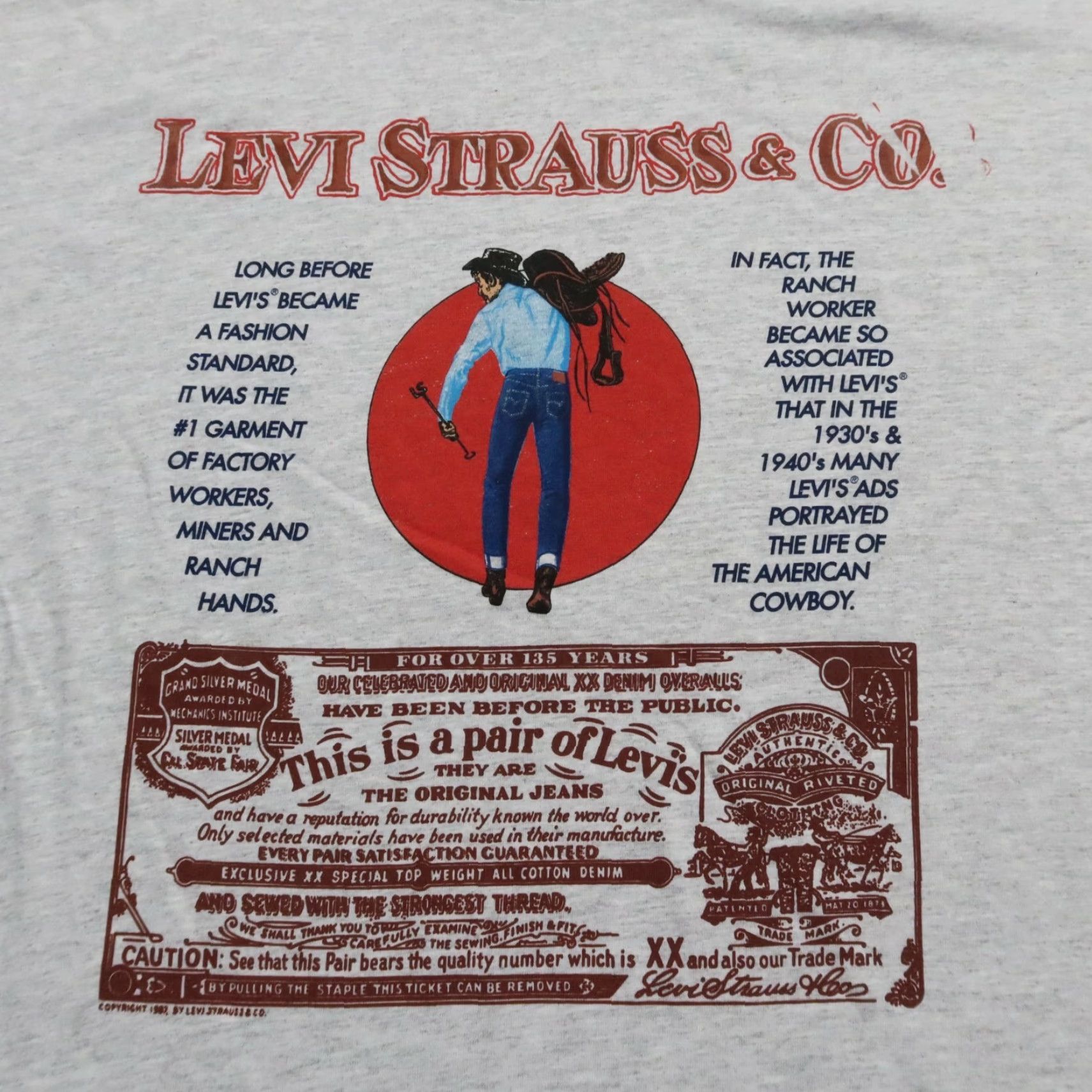 Levi's VINTAGE Levi's Shirt Men XL Heather Deadstock Weathered Cowboy 90s Mens Size US XL / EU 56 / 4 - 2 Thumbnail