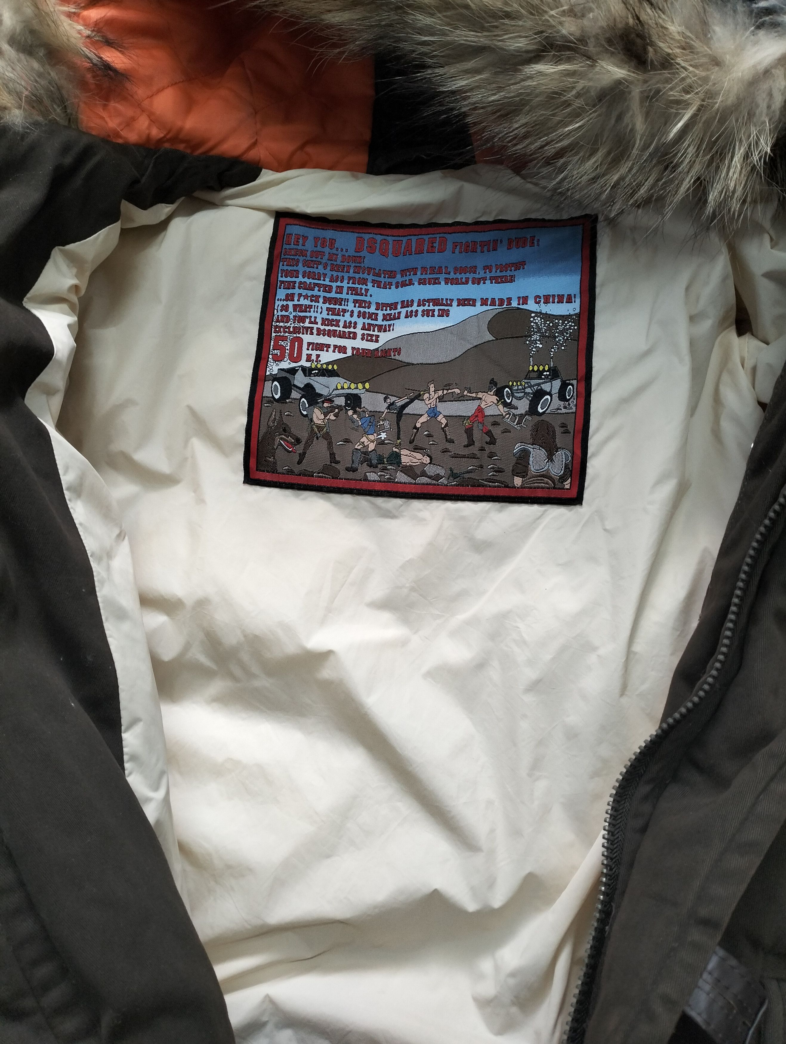 Dsquared2 Dsquared2 Fightin Dude Hooded DOWN Jacket size 50 Size US M / EU 48-50 / 2 - 16 Thumbnail