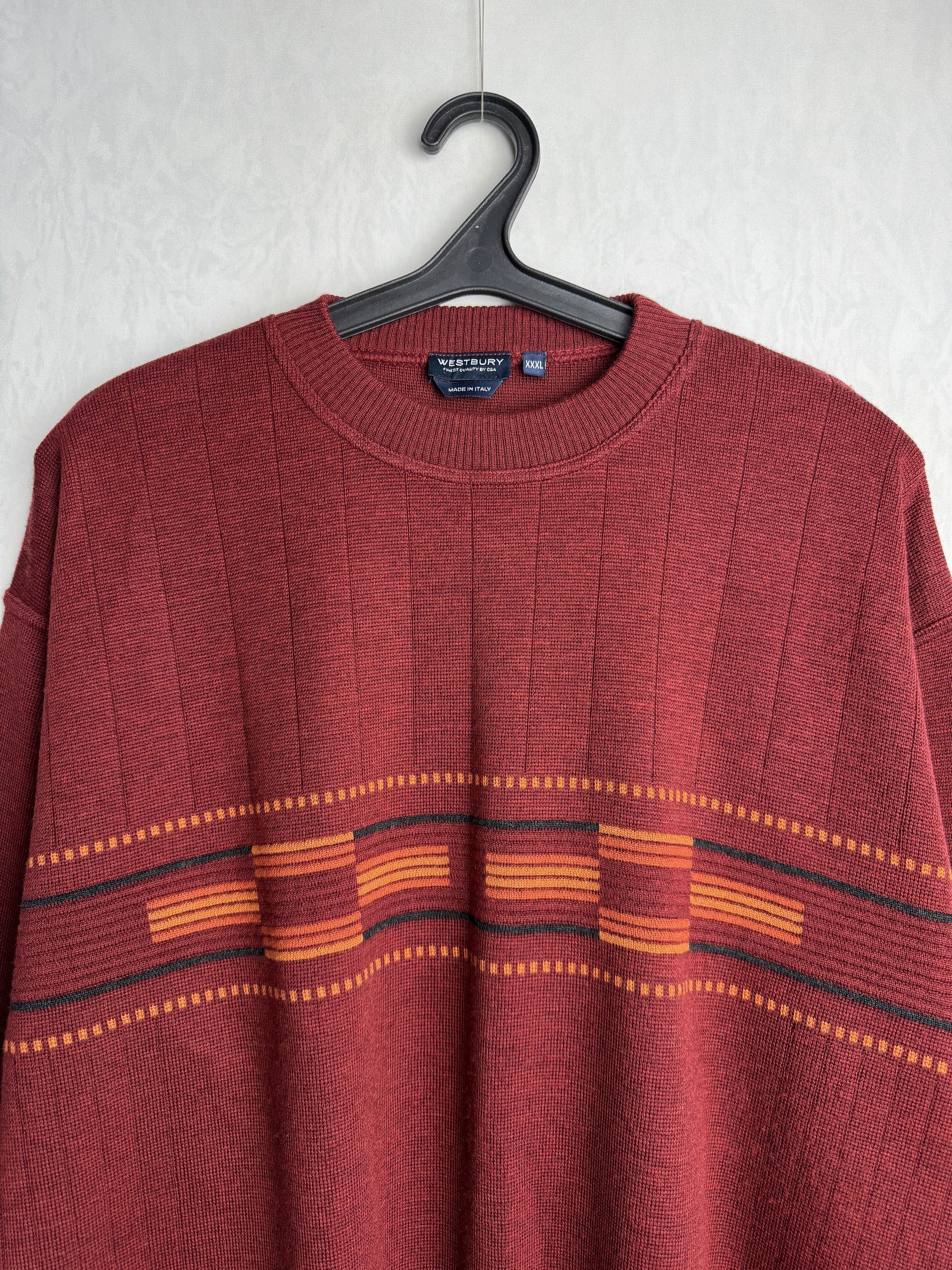 Vintage WESTBURY men’s geometric wool blend sweater Size US XXL / EU 58 / 5 - 2 Thumbnail