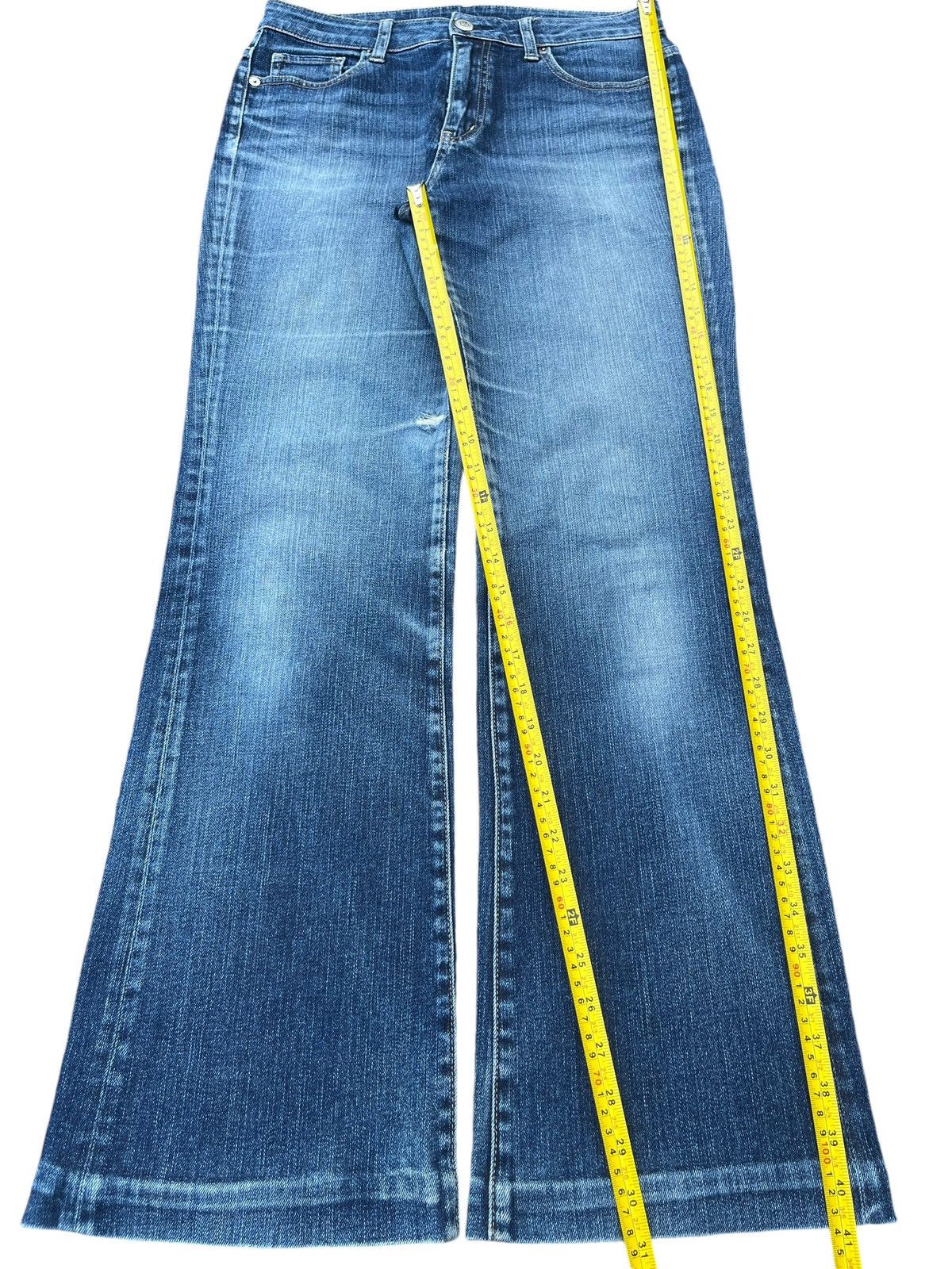 Japanese Brand × Jun Takahashi × Uniqlo Vintage Y2K Japanese Brand Blue Faded Washed Flare Jeans Size US 30 / EU 46 - 10 Thumbnail