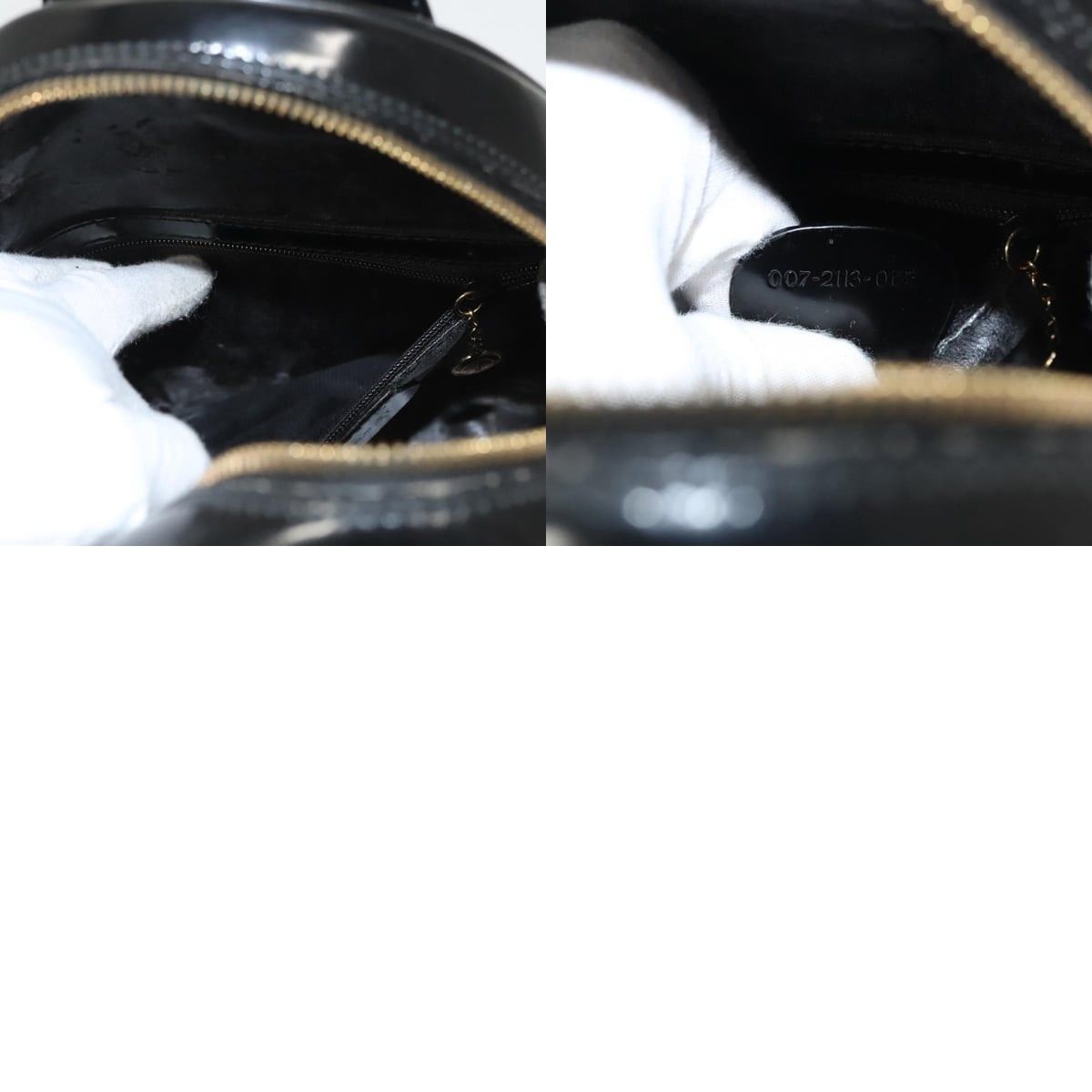 Gucci GUCCI Bamboo Shoulder Bag Enamel Black Gold 007 2113 007 Size ONE SIZE - 13 Thumbnail