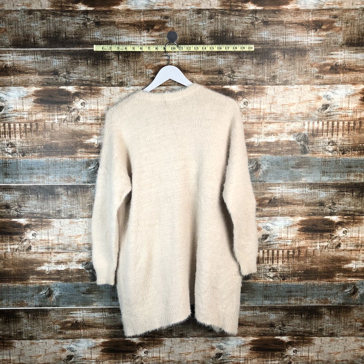 Aran Isles Knitwear Ingni Brown Cardigan mohair fur shaggy Knitwear #A1320 Size M / US 6-8 / IT 42-44 - 12 Thumbnail