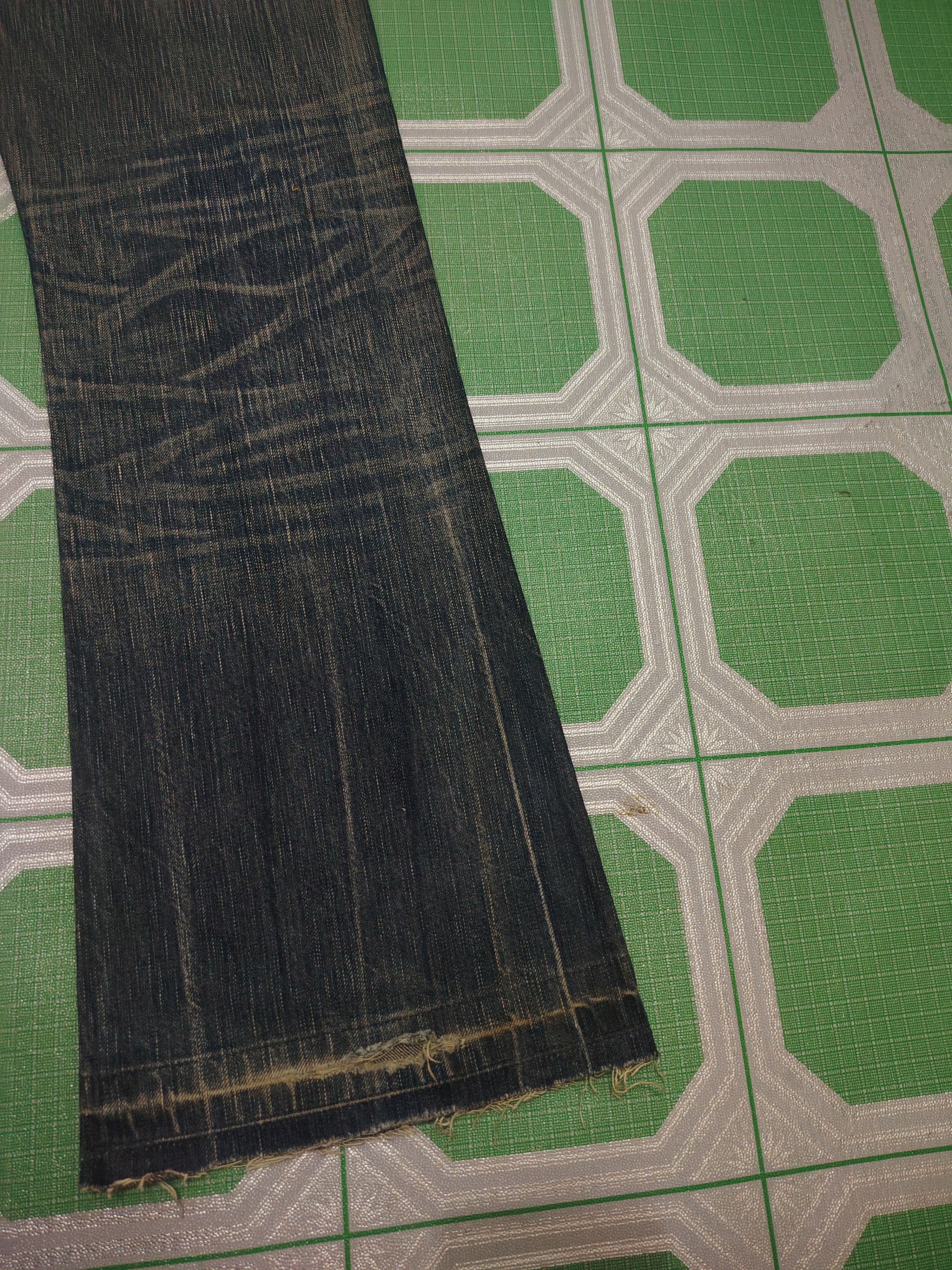 If Six Was Nine Japanese Edwin 503 Blue Trip Flare Jeans Distressed Jeans Size US 31 - 16 Thumbnail