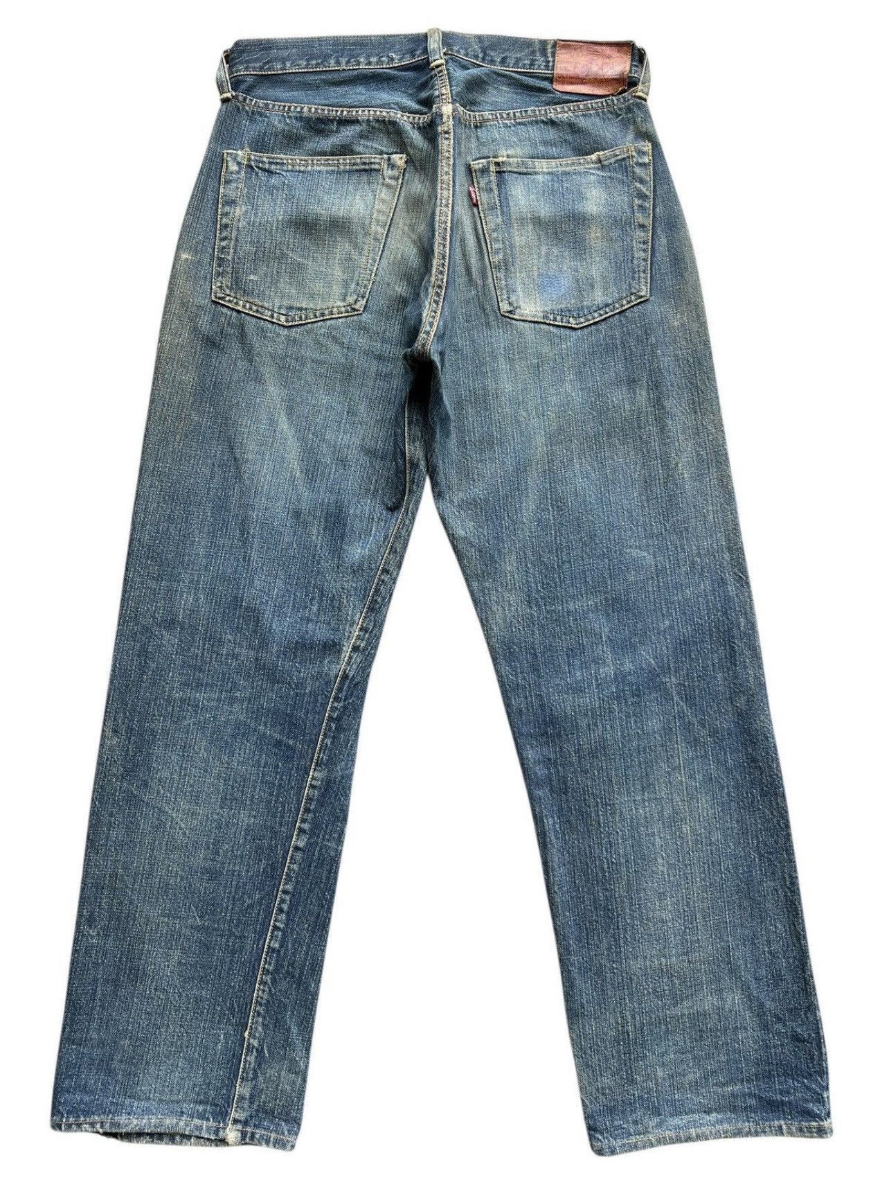 The Real McCoy's Vintage 90s Real Mccoy Selvedge Distressed Denim Jeans 31x29 Size US 31 - 3 Thumbnail