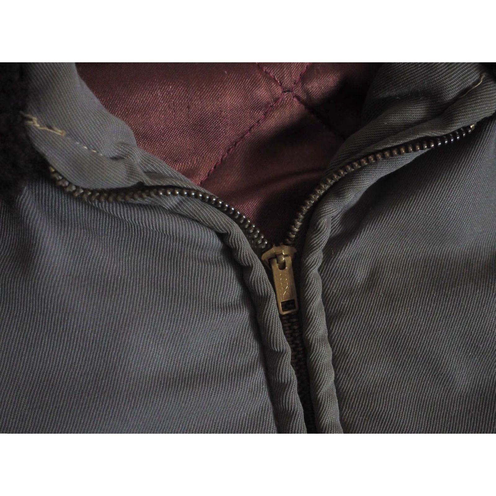 Vintage VINTAGE Gray Brown Gabardine Rockabilly Conmar Zip Crop Bomber Jacket Mens L Size US L / EU 52-54 / 3 - 4 Thumbnail