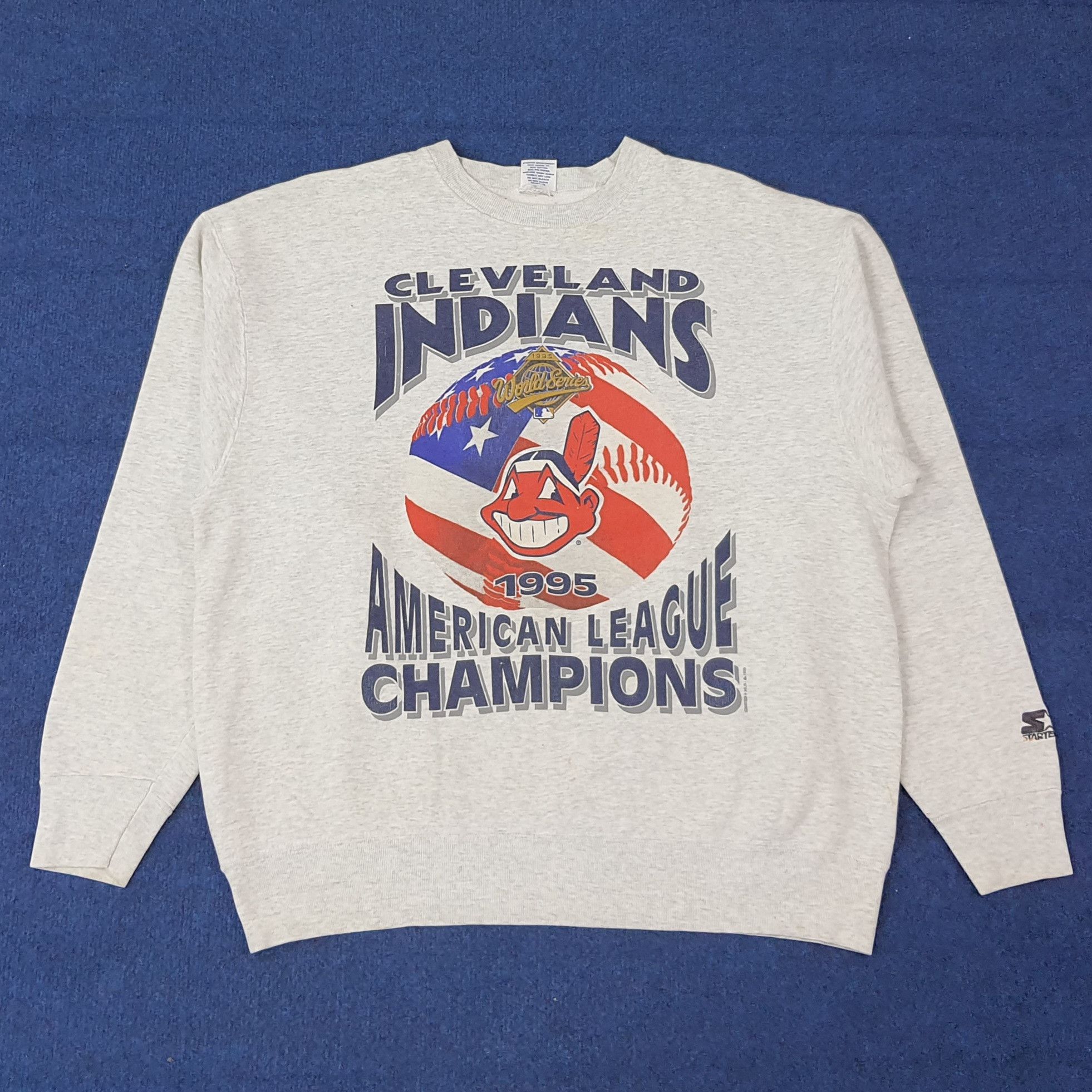 Starter Vintage Starter Cleveland Indians America Sweatshirt C264N10 Size US L / EU 52-54 / 3 - 1 Thumbnail