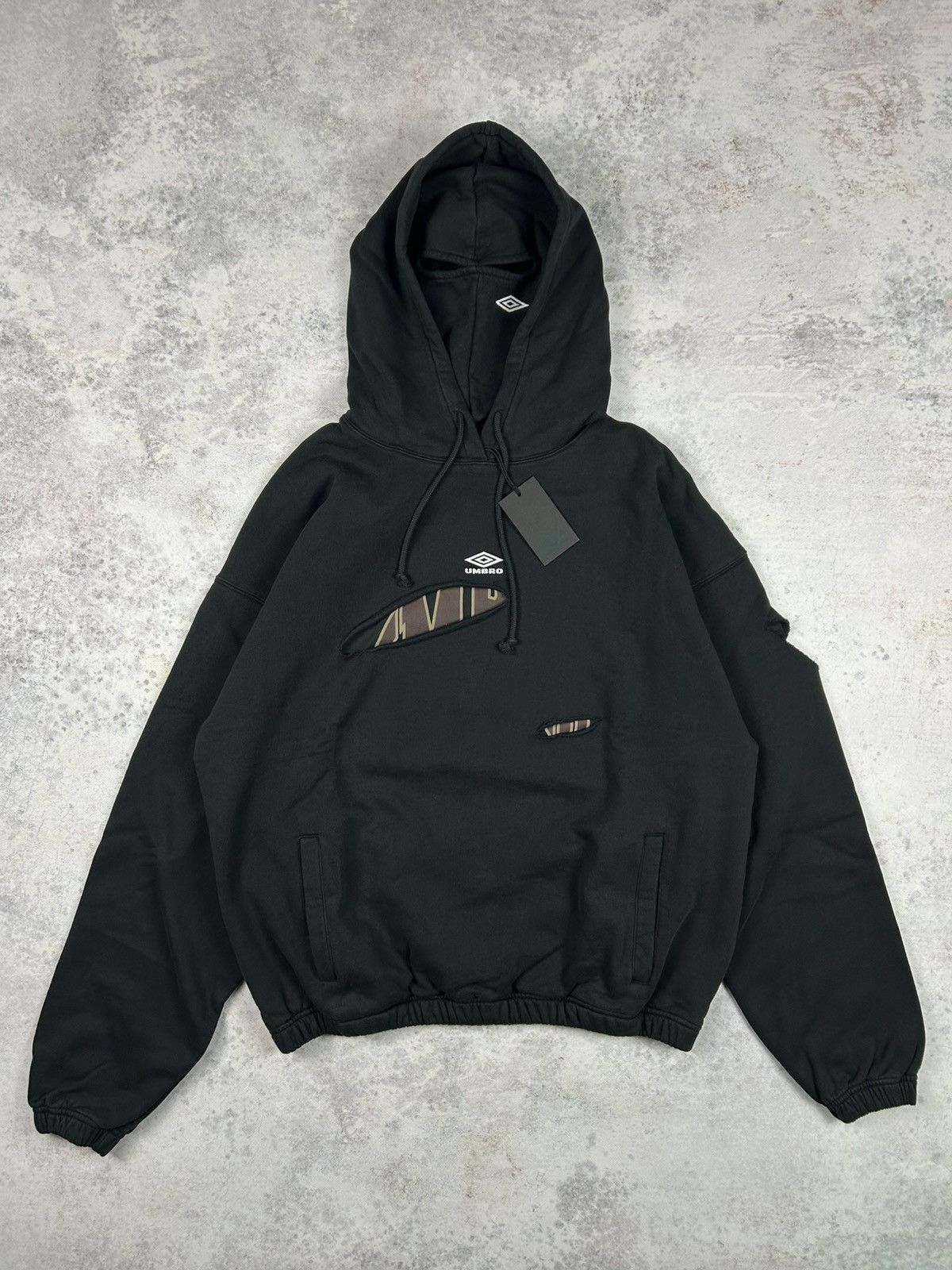 Slam Jam × Umbro Umbro x Slam Jam Destroyed Hoodie | Grailed