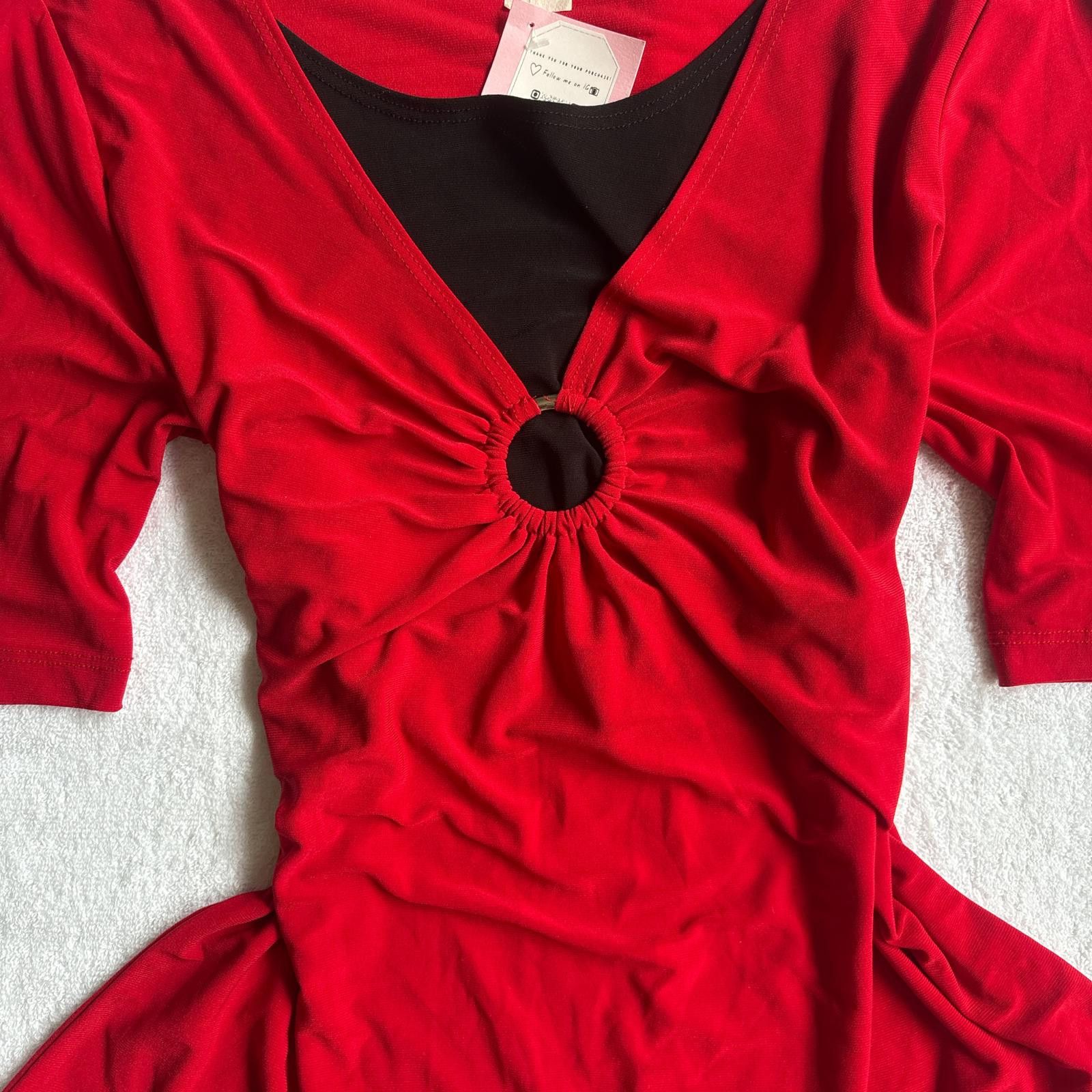 Other y2k grunge office siren red blouse Size M / US 6-8 / IT 42-44 - 3 Thumbnail