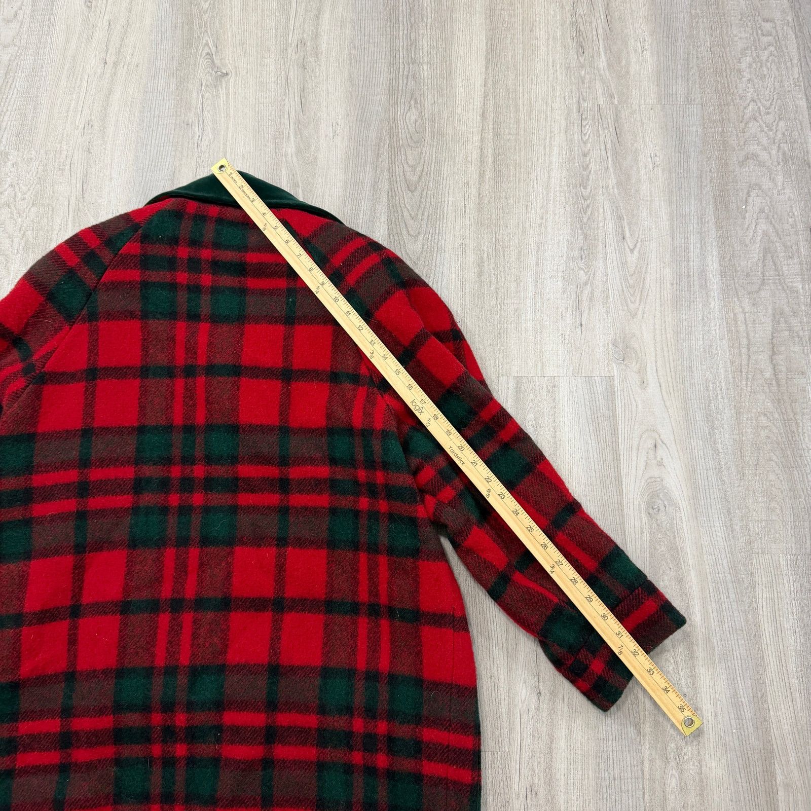 Vintage Vintage Jacobsons Wool Down Coat Red Green Tartan Plaid Size L / US 10 / IT 46 - 11 Thumbnail