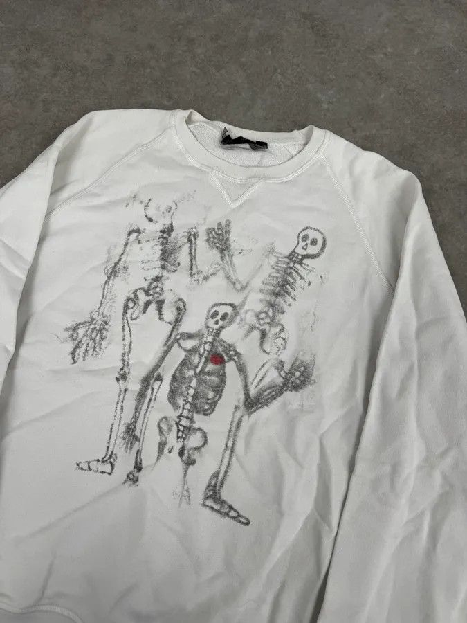 Dsquared2 AW2010 Dsquared2 White Skeleton Abstract Crewneck Sweater Size US M / EU 48-50 / 2 - 5 Thumbnail