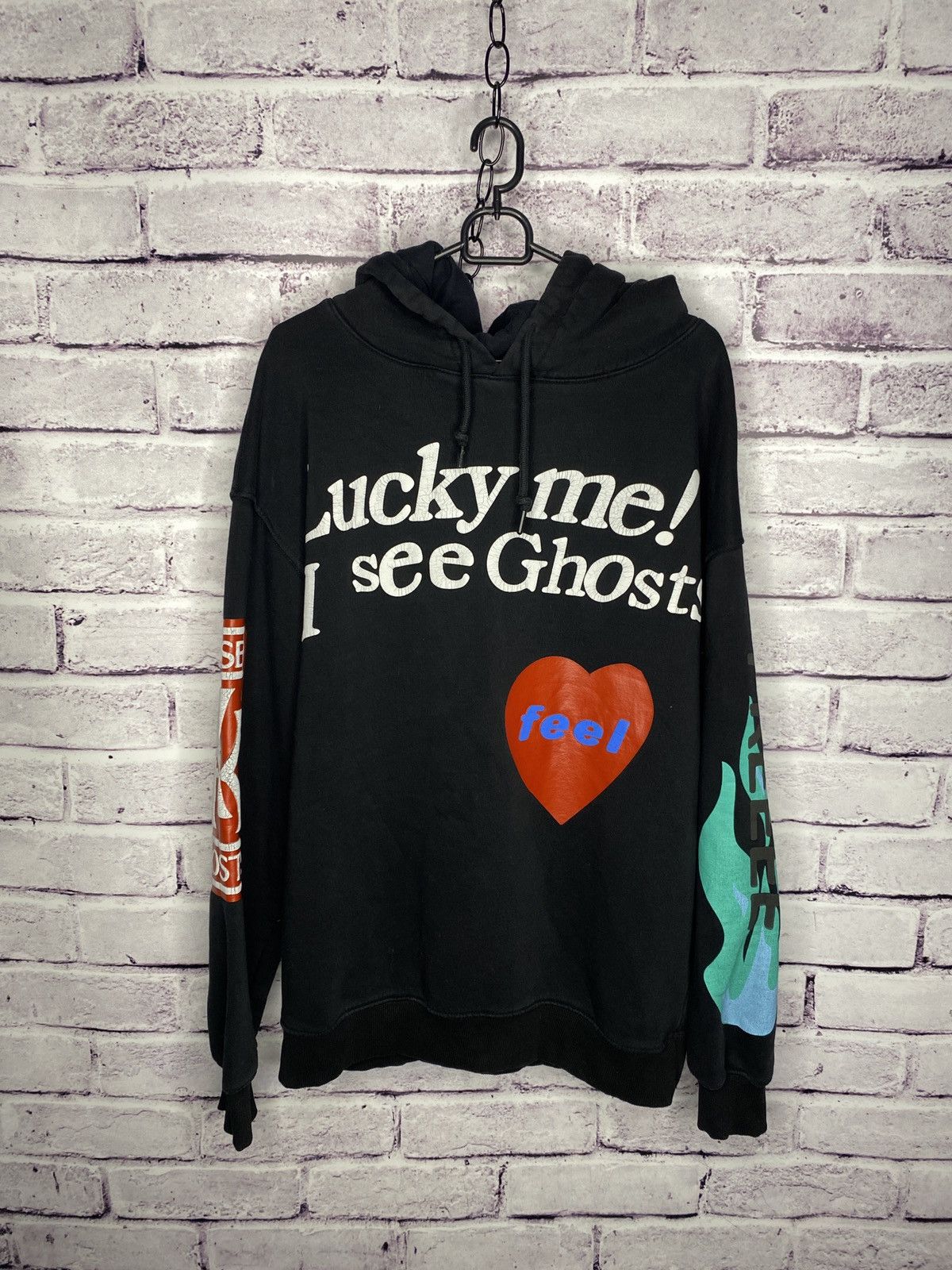 Rap Tees Y2K Kanye West "Lucky Me I See Ghosts" Bootleg Hoodie Size US XXL / EU 58 / 5 - 1 Thumbnail