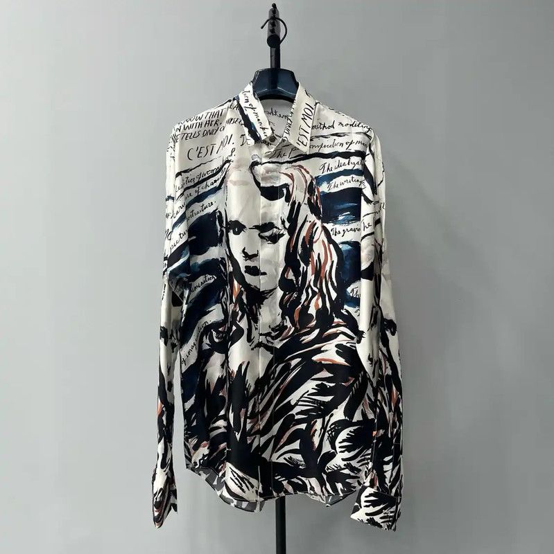 Dior Dior Multi-Color Silk Long Sleeve Shirt 0089 Size US XS / EU 42 / 0 - 1 Thumbnail