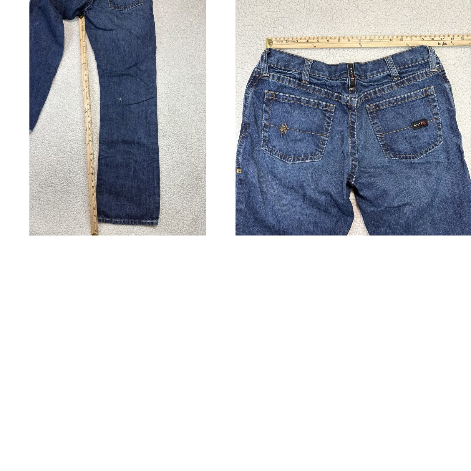 Ariat Ariat M4 Relaxed Bootcut Jeans 34x36 34 36 Medium Blue Denim Distressed USA Cowboy Work Mens Jeans Size US 34 / EU 50 - 8 Thumbnail