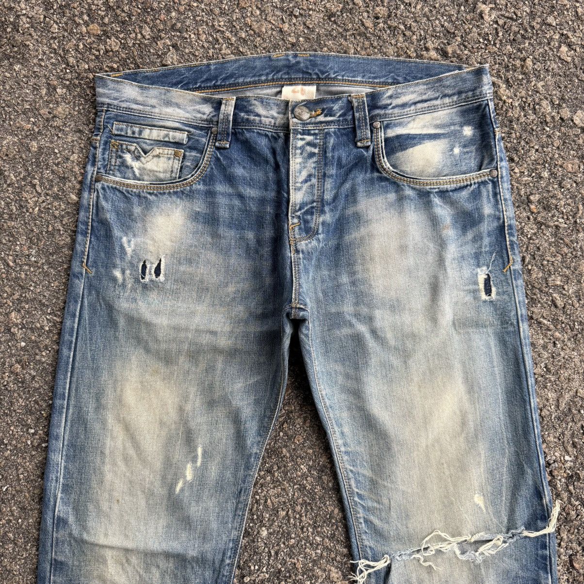 Japanese Brand × Jean VINTAGE JAPANESE ZJ RIPPEP FADED JEAN DENIM PANTS Size US 37 - 3 Thumbnail