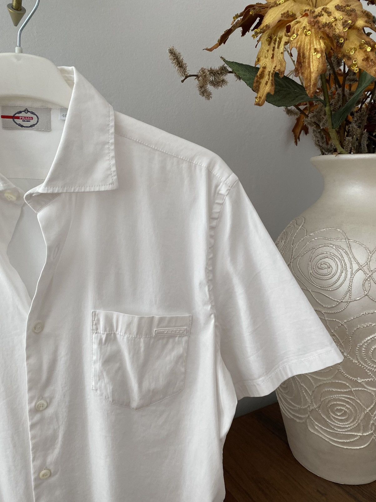 Prada Vintage Prada Short Sleeve Shirt Button Up Size US S / EU 44-46 / 1 - 2 Thumbnail
