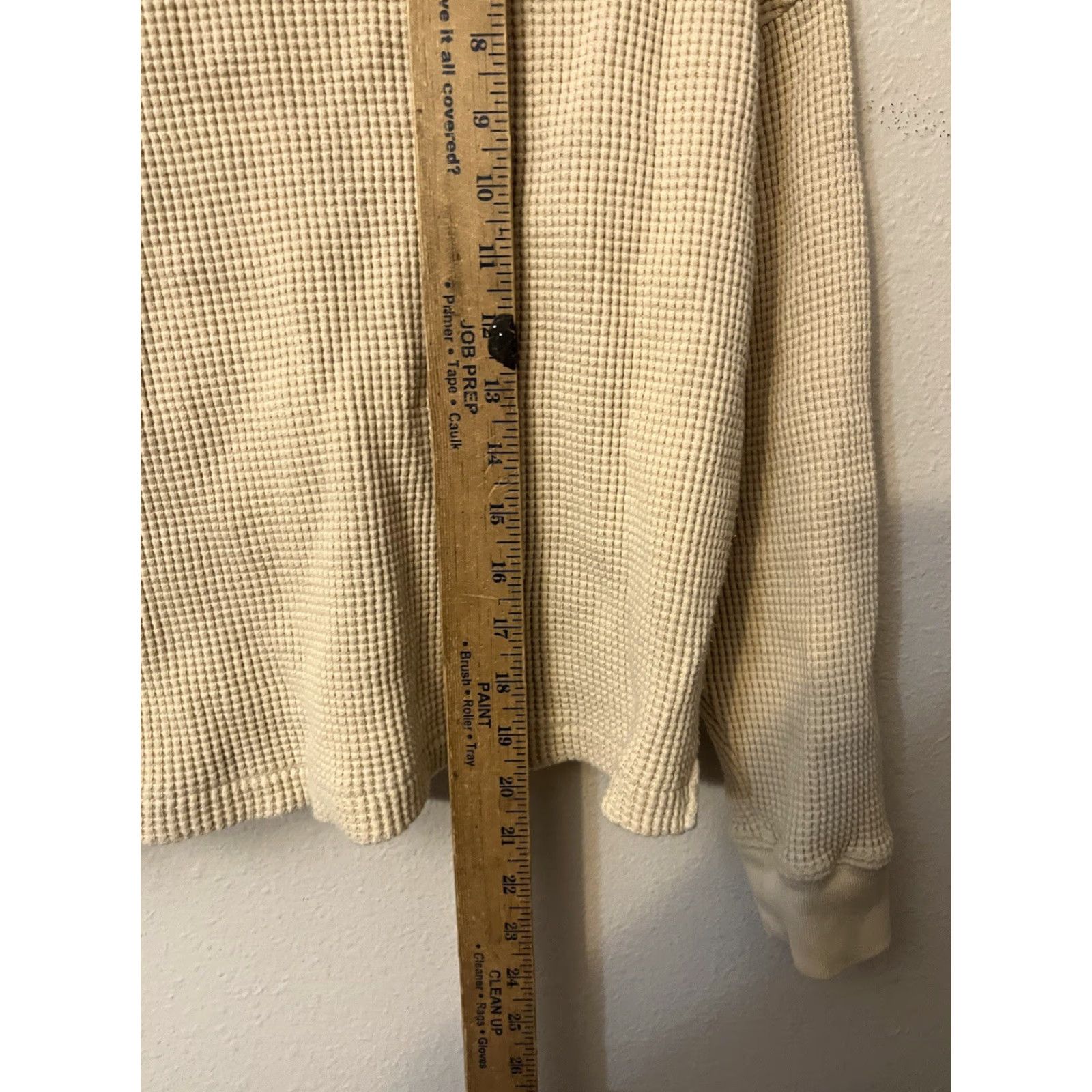 J.Crew J. Crew Women's Pullover Hoodie Sweater Long Sleeve Beige Waffle Medium Womens Size M / US 6-8 / IT 42-44 - 5 Thumbnail