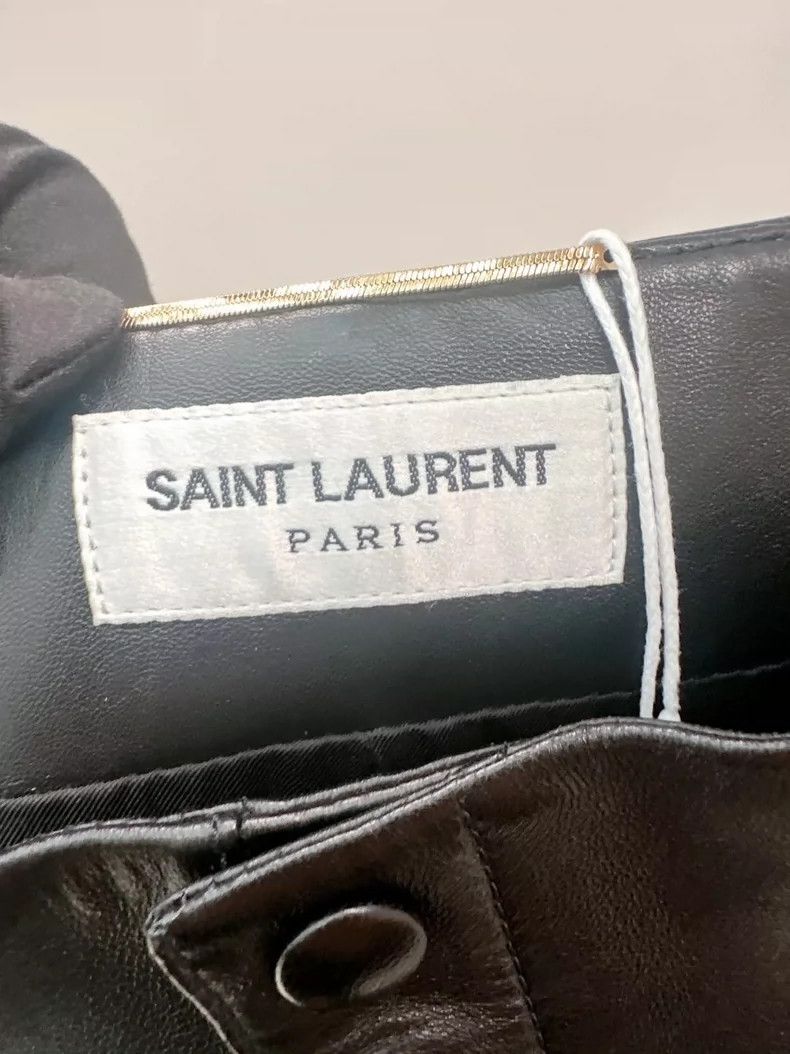 Saint Laurent Paris Saint Laurent Paris Black lambskin shorts 2505-Nextarrow Size 39" - 2 Thumbnail