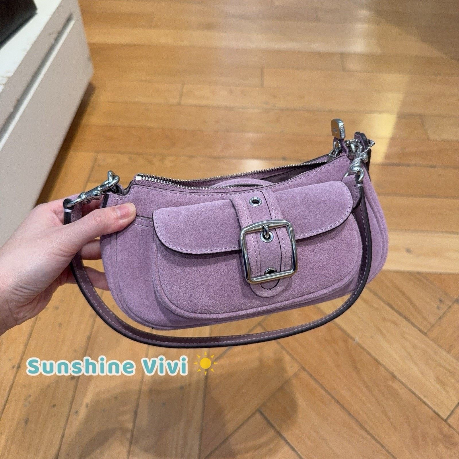 Coach NWT Coach Ashton Mini Shoulder Bag CDB12 Silver/Light Violet Size ONE SIZE - 8 Thumbnail