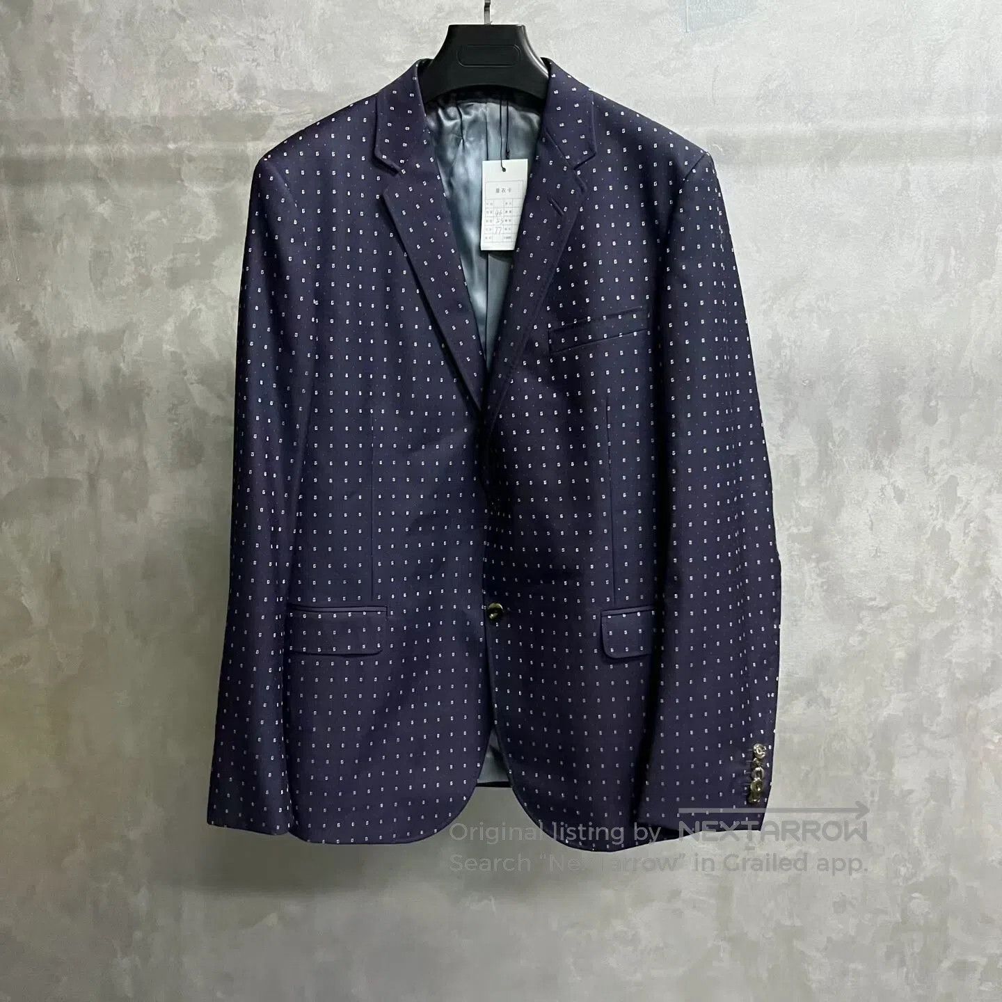 Gucci Guicci size 46 Origin print collar, single-button long slee Size 46R - 1 Thumbnail