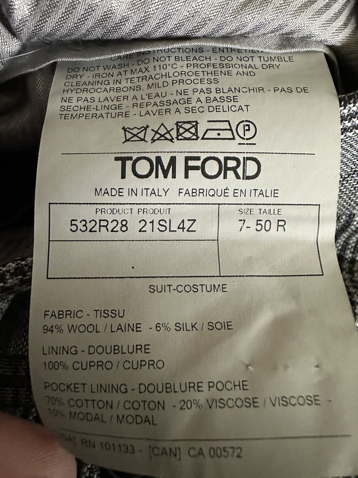 Tom Ford Tom Ford 7-40R Harry Rosen Size 40R - 9 Thumbnail