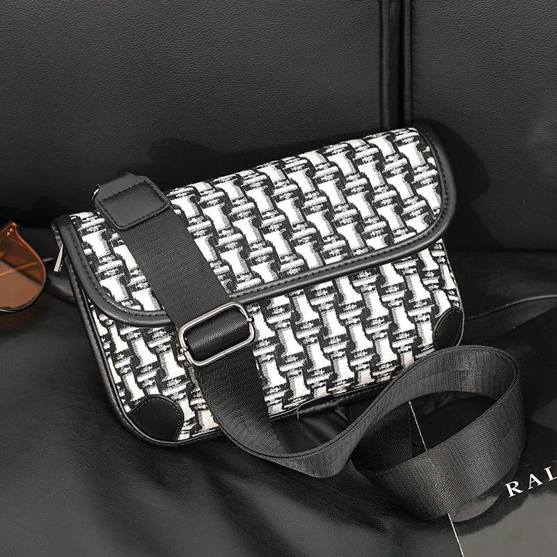 Leather × Vintage Jacquard Canvas Messenger Bag Size ONE SIZE - 1 Thumbnail