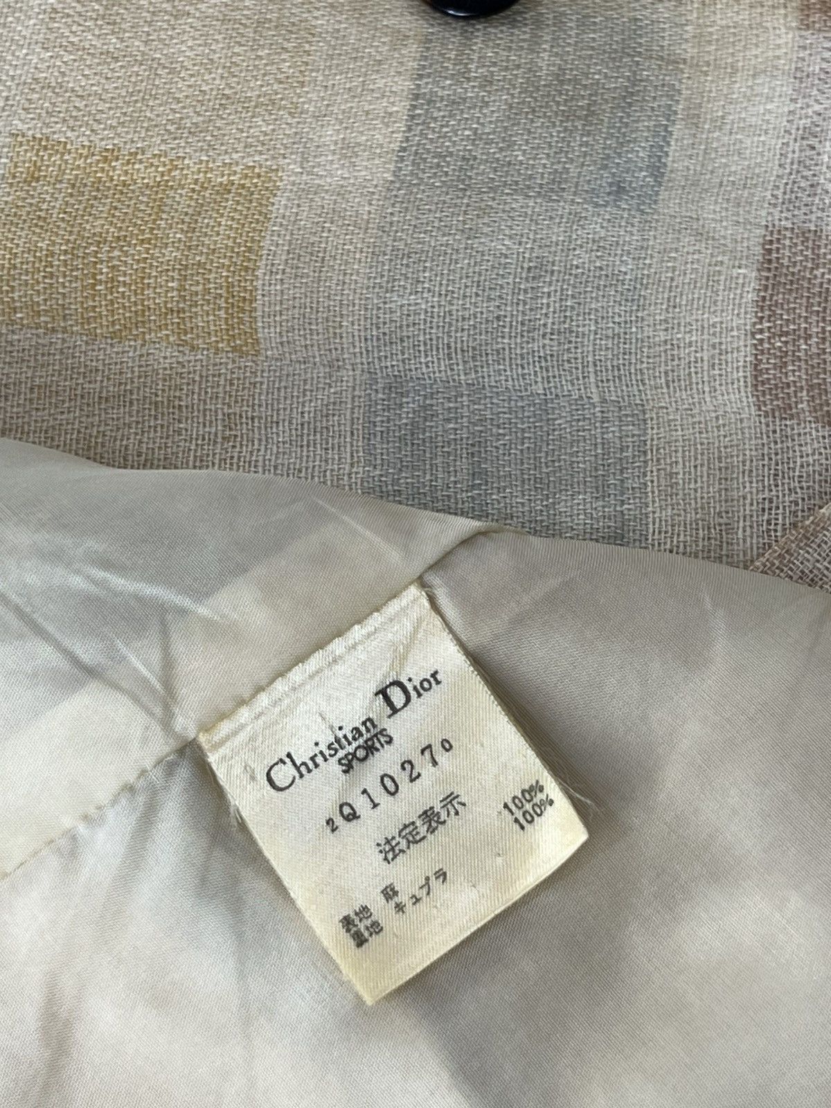 Dior 90s Vintage Christian Dior Linen Jacket Size L / US 10 / IT 46 - 9 Thumbnail