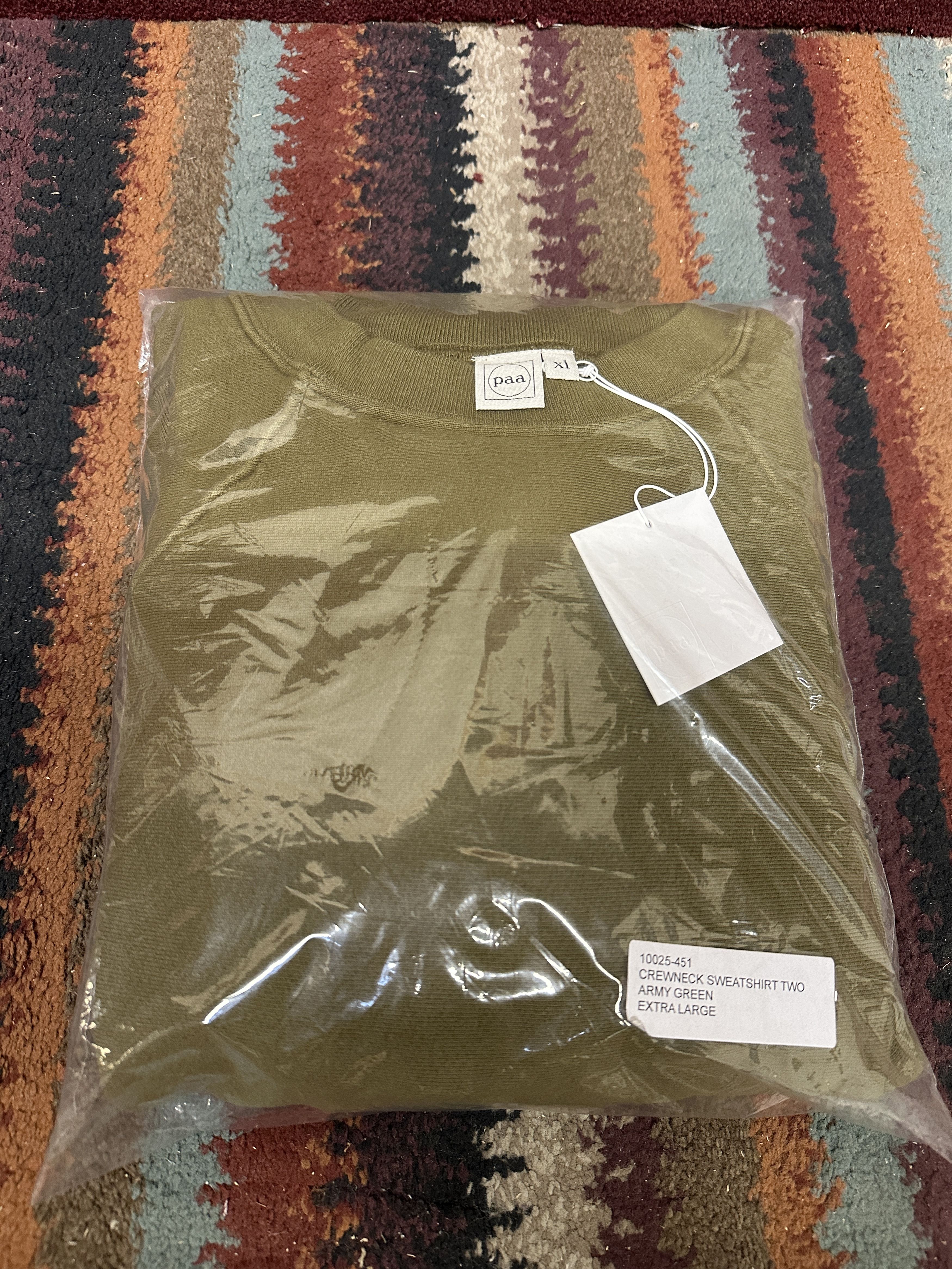 Paa XL Paa Crewneck Sweatshirt - Army Green - New With Tags Size US XL / EU 56 / 4 - 2 Thumbnail