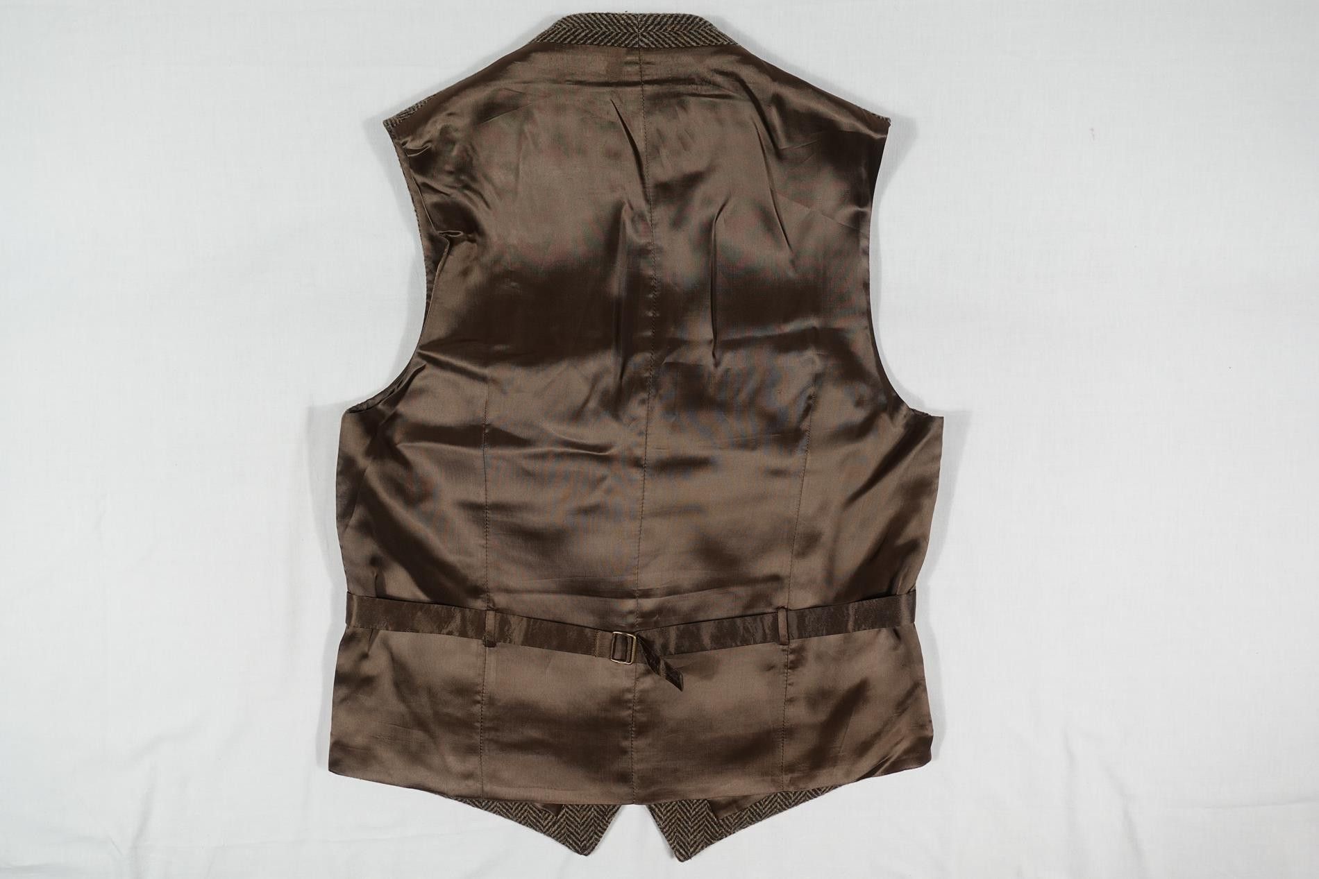 Rugby Ralph Lauren Ralph Lauren Rugby Vest Waistcoat Herringbone Tweed Wool 40 Size 40R - 2 Thumbnail