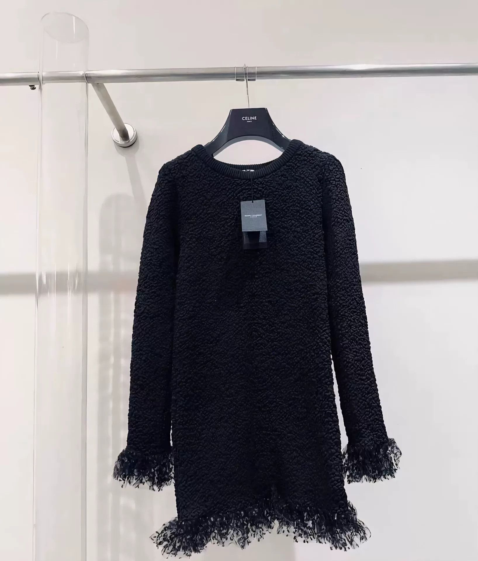 Saint Laurent Paris Saint Laurent Black Lace Dress Size S / US 4 / IT 40 - 1 Thumbnail