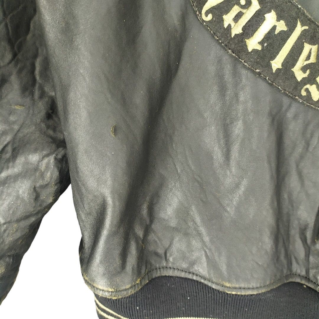 Harley Davidson TRASHED🔥 80's HD Patches Big Logo Leather Jacket #949 Size US M / EU 48-50 / 2 - 9 Thumbnail