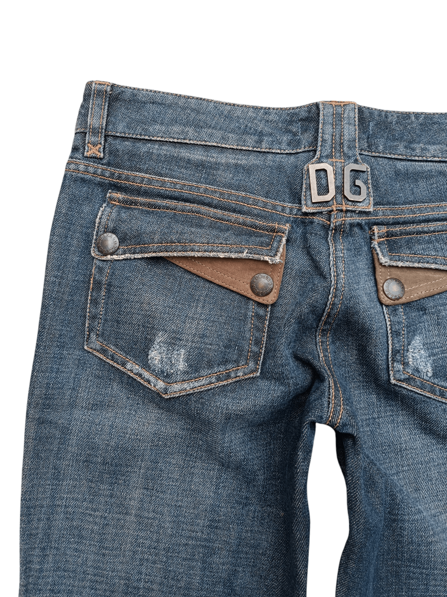 Dolce & Gabbana FLARED 💥 Dolce & Gabbana Blue Denim Distressed Zipper Jeans Size US 30 / EU 46 - 9 Thumbnail